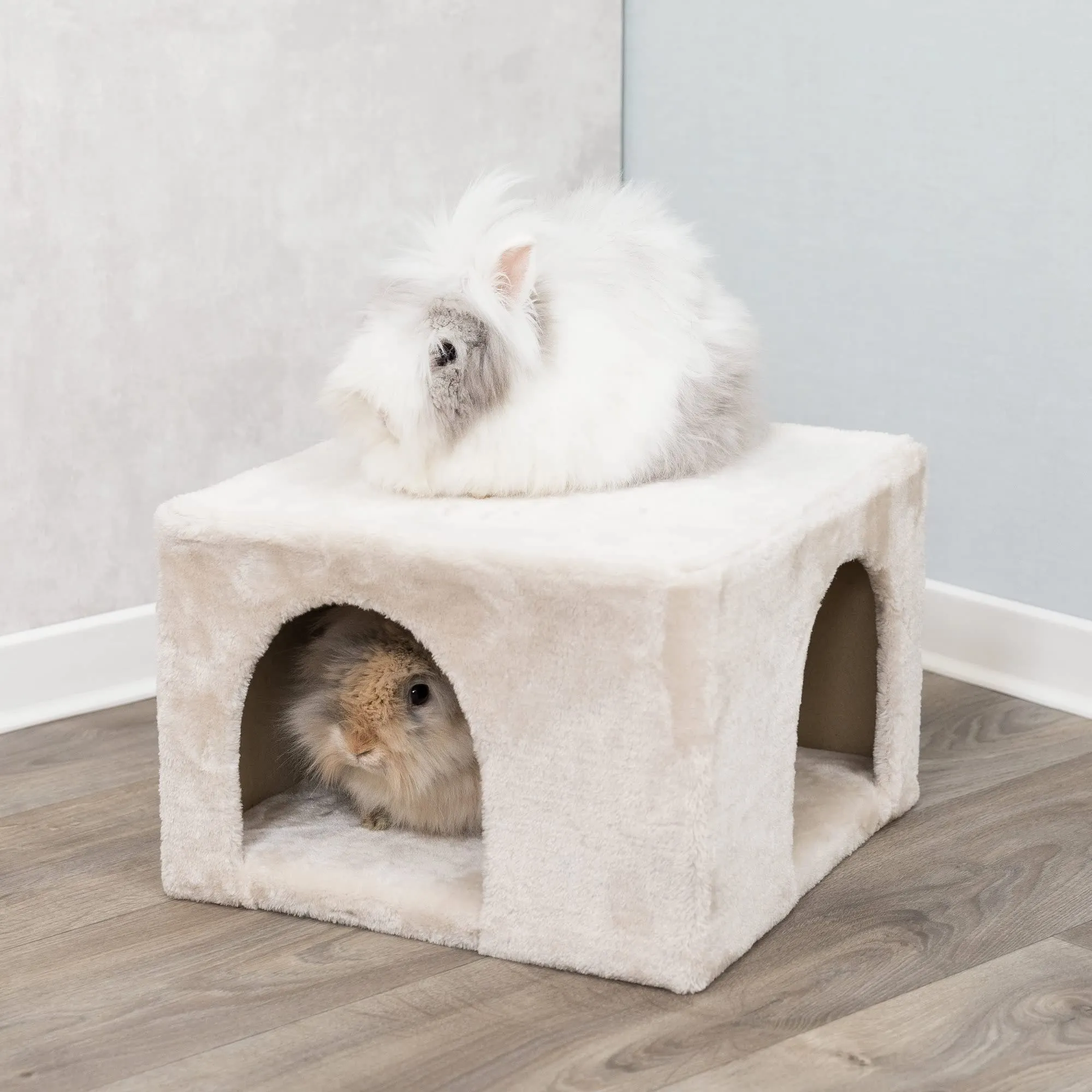 TRIXIE Cave di Peluche per Conigli/porcellini d'India, 36 x 25 x 36 cm, Beige, 3230 g - immagine 4