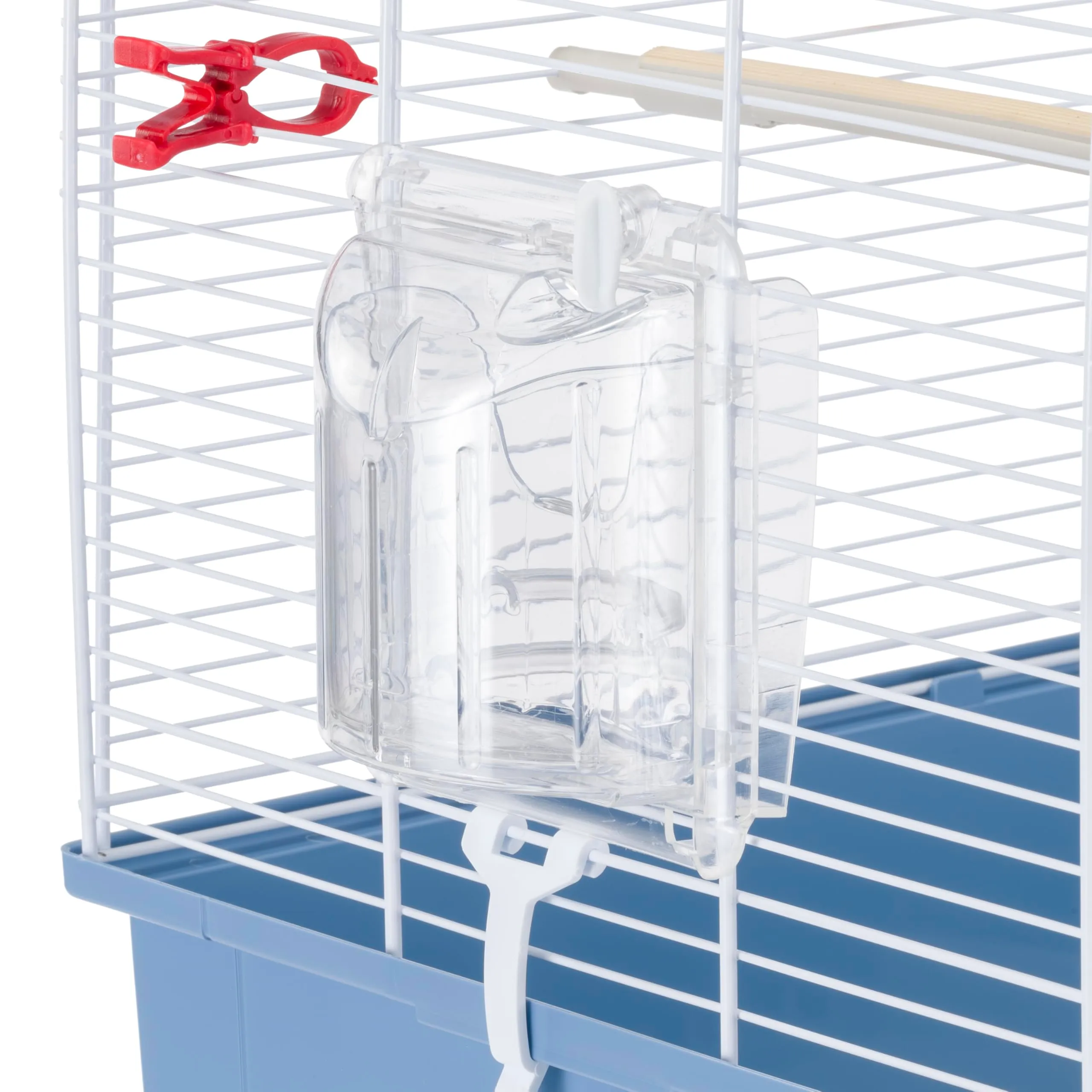 Ferplast Gabbia per Canarini REKORD 3 Gabbia per Uccelli con Mangiatoie Girevoli, Posatoi, Beverini e Altalena, Metallo Verniciato e Fondo in Plastica con Cassetto Igienico, 49 x 30 x h 49 cm bianco - immagine 10