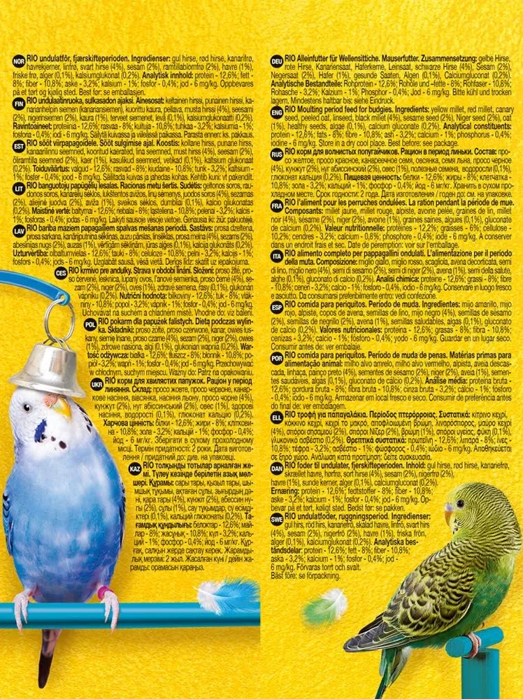 RIO Feed for Budgies. Moulting Period Feed 1000 Gram - immagine 7