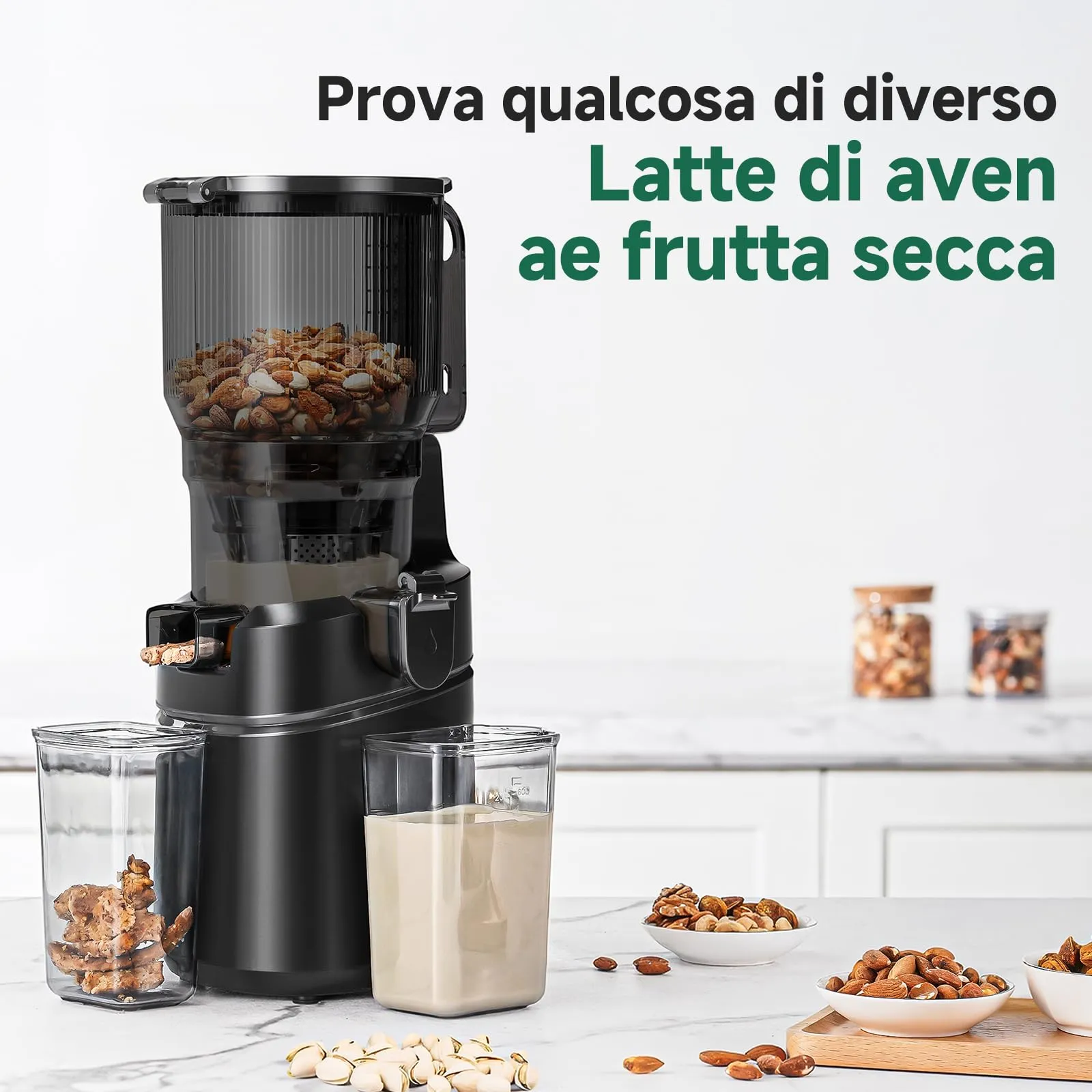 AMZCHEF Slow Juicer Automatico Estrattore di succo con apertura di - immagine 9