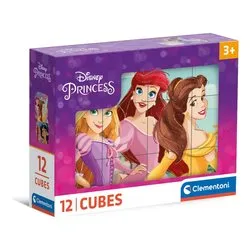 Puzzle Cubi 12 pz 36m+ (16x12x4cm) DISNEY PRINCESS 41197 - immagine 1