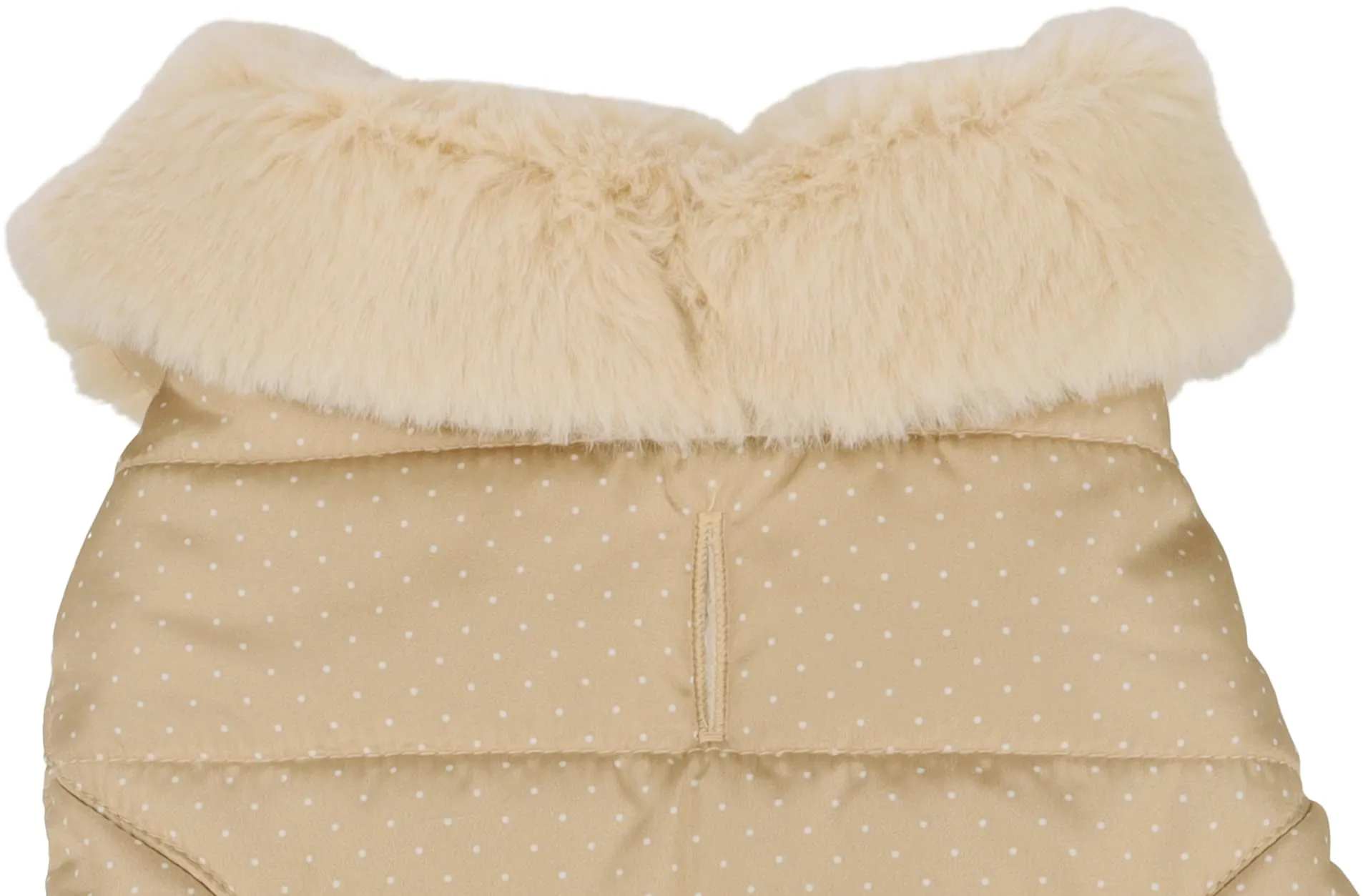Cappotto cane – Guzzi Beige – A:30cm – Poliestere – Lavabile a 30°C – Fodera in pile morbido – Impermeabile – Con fiocco decorativo – Flamingo - immagine 6
