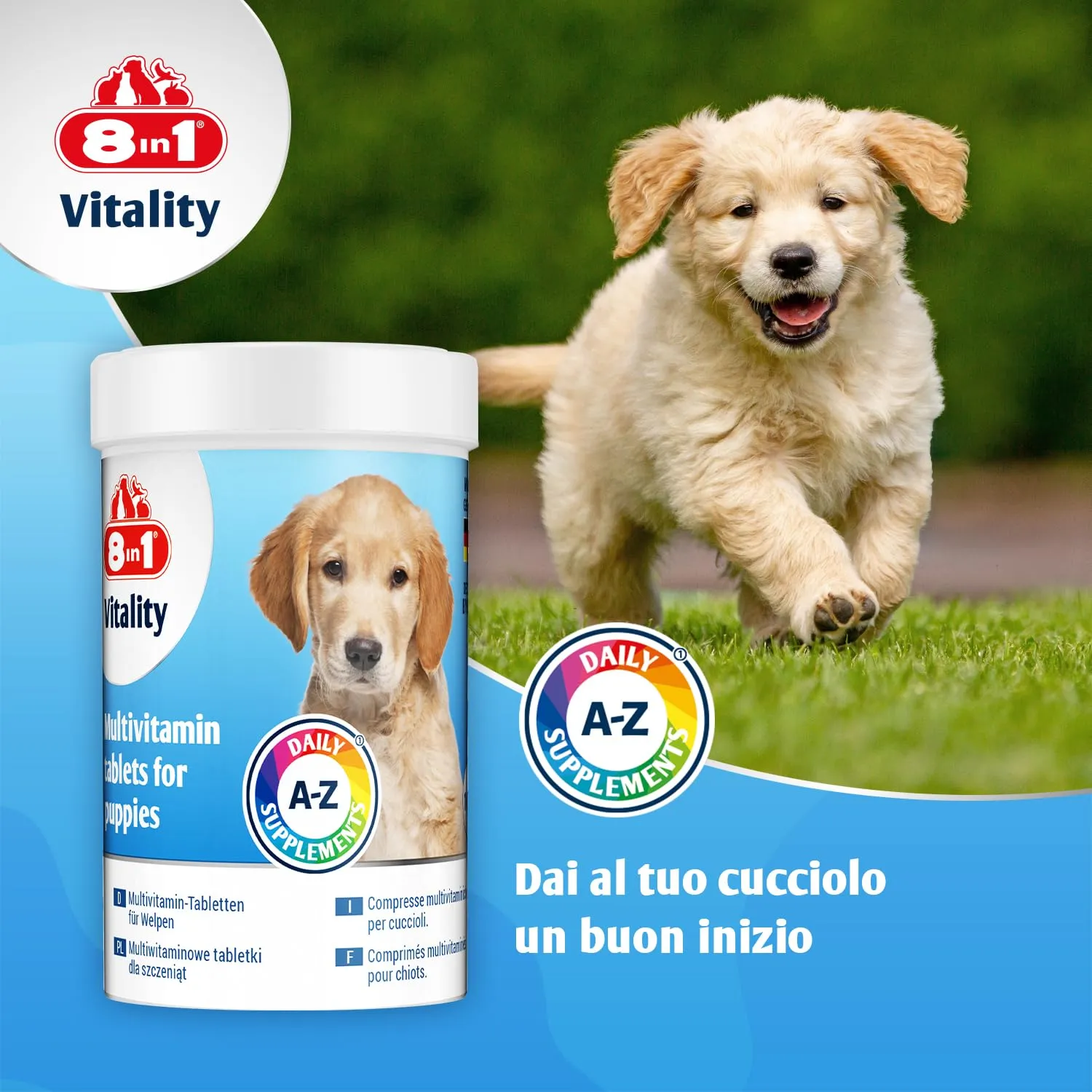 8in1 Vitamine per Cuccioli – Integratore Multivitaminico - 100 Compresse - immagine 2