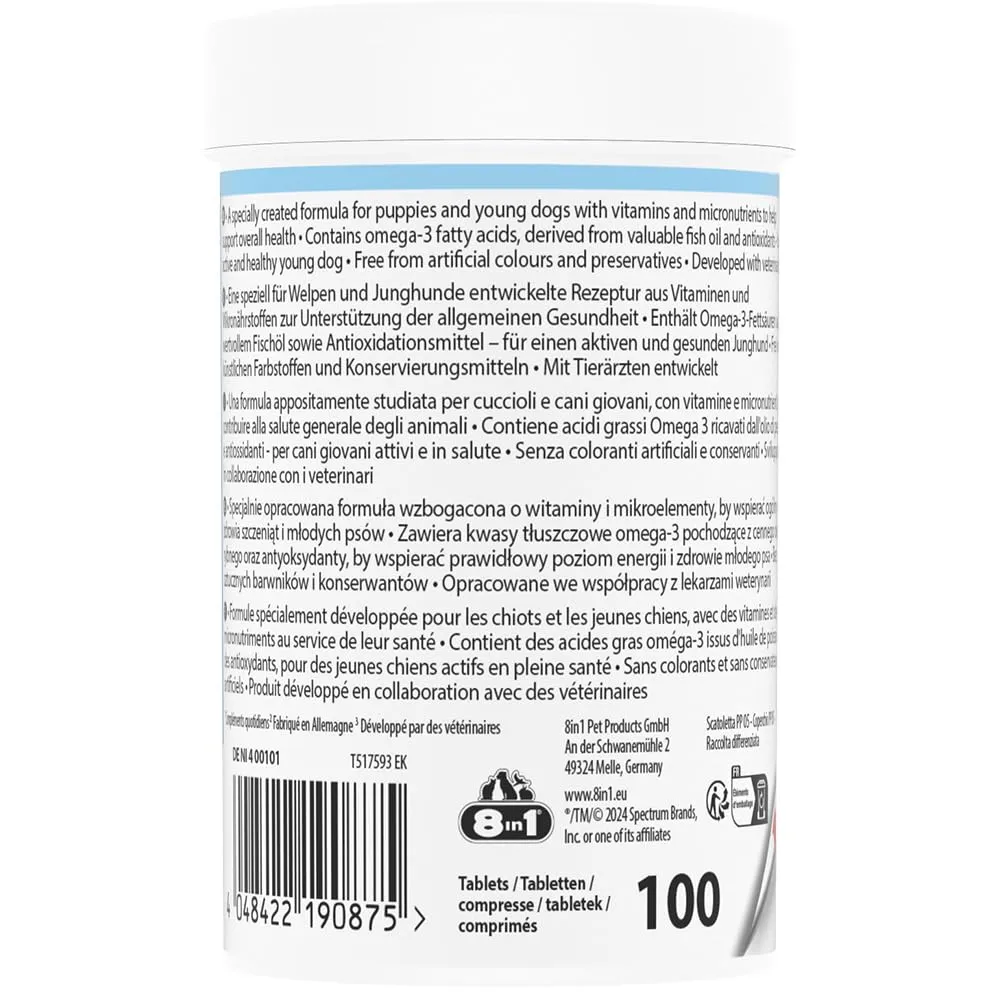 8in1 Vitamine per Cuccioli – Integratore Multivitaminico - 100 Compresse - immagine 8