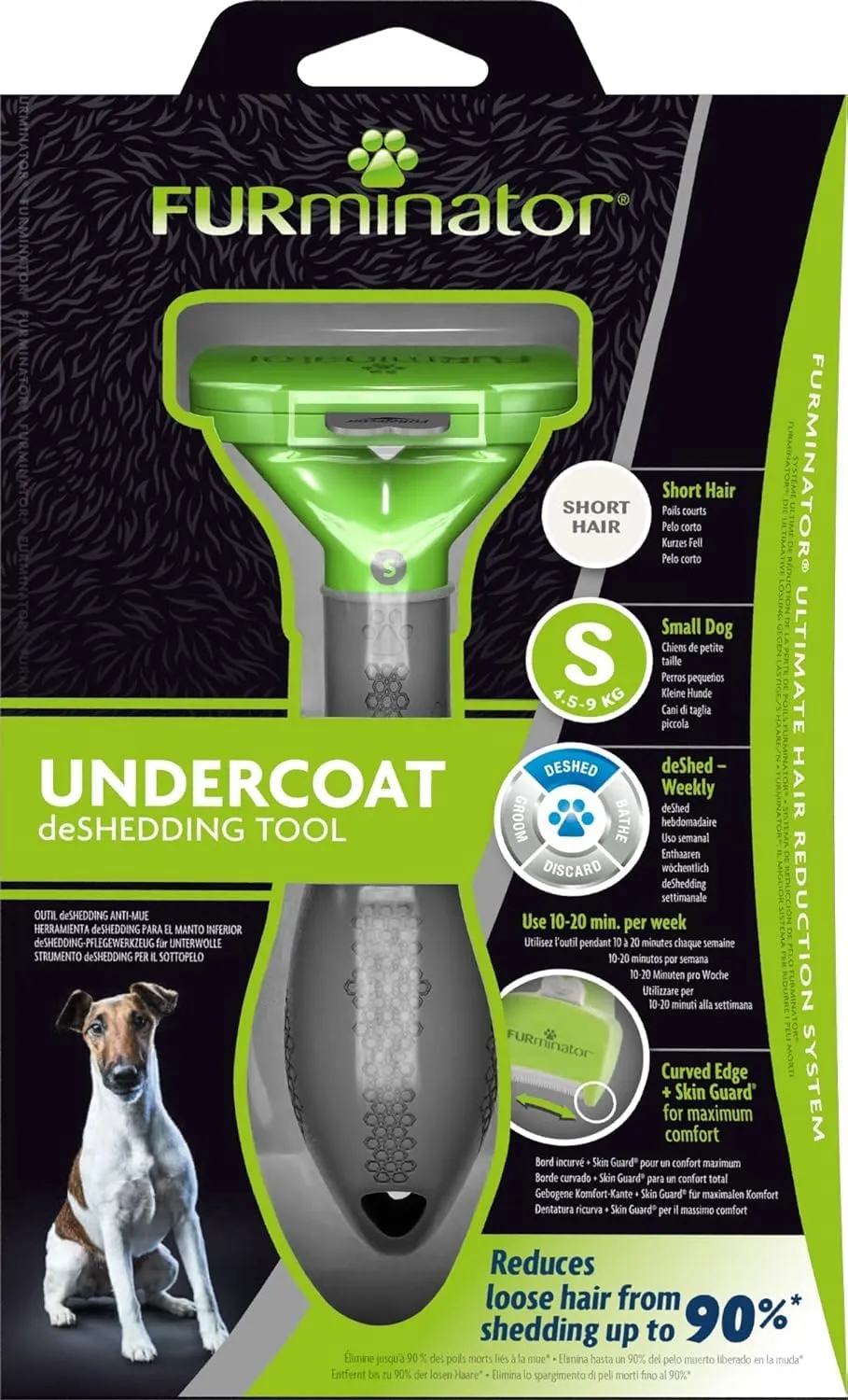 FURminator deShedding Tool S - Spazzola per cani piccoli, pelo corto - immagine 2