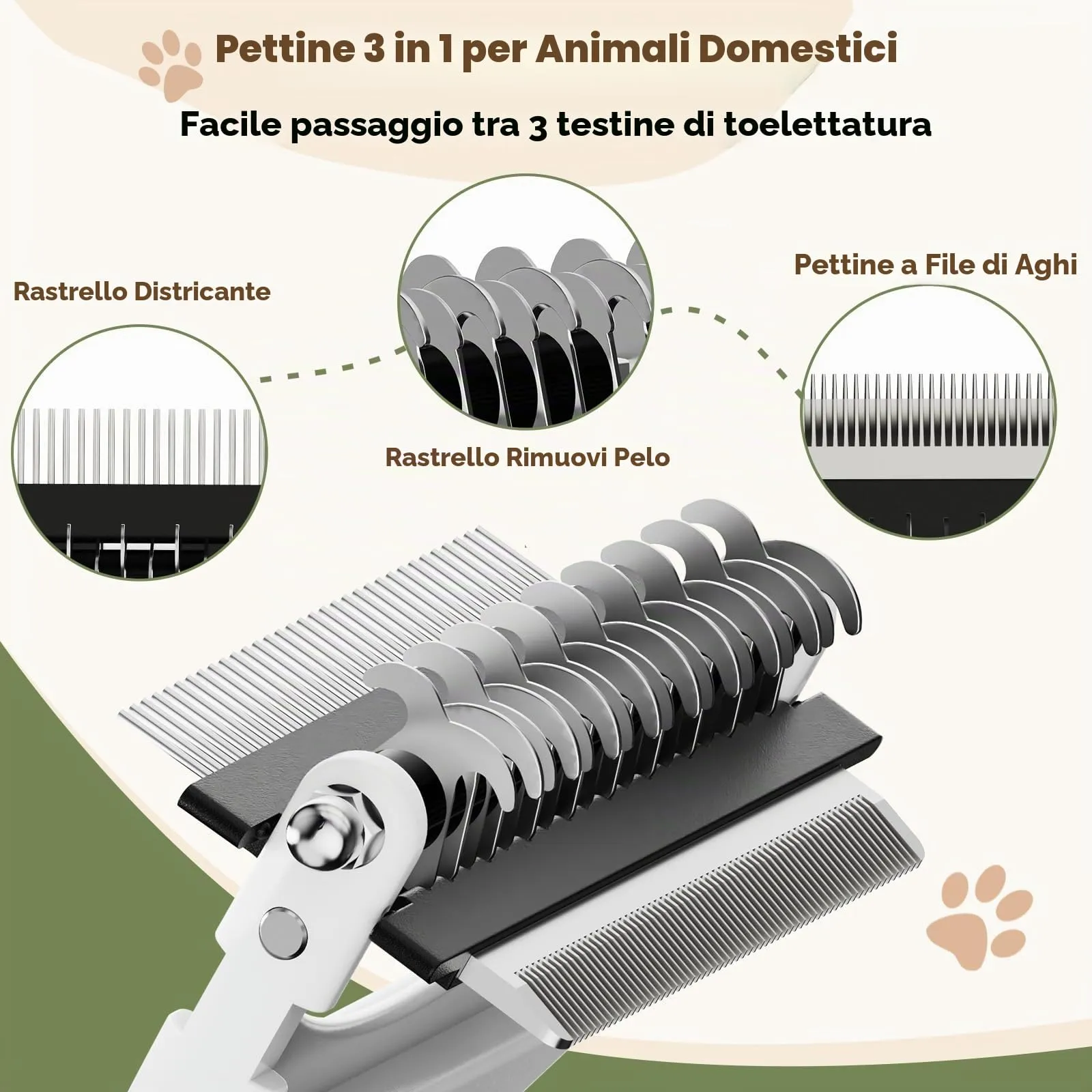 Zivacate 3-in-1 Spazzola per Cani & Spazzola per Gatti - immagine 2