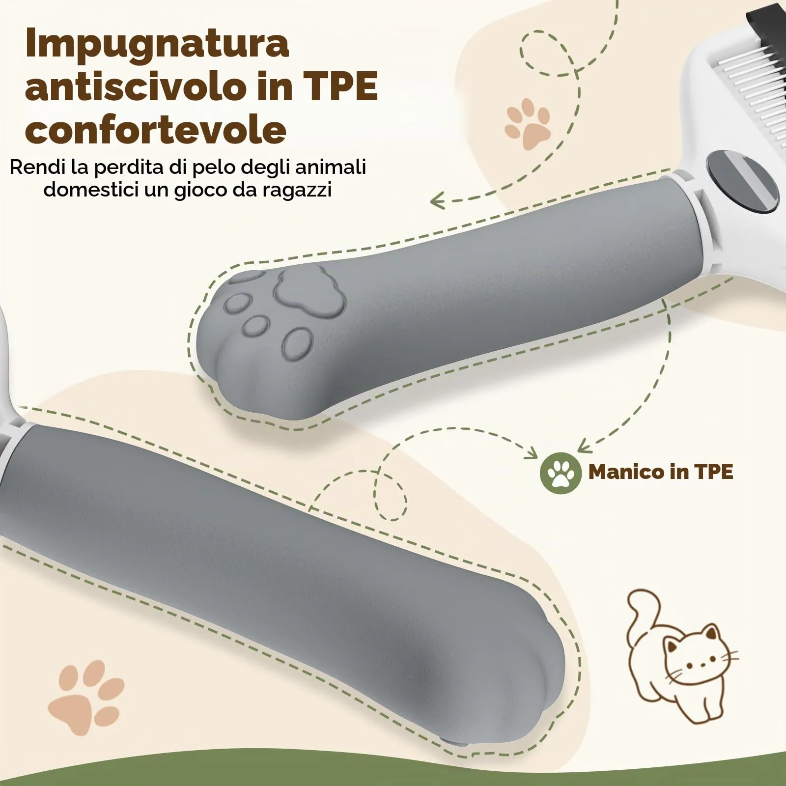 Zivacate 3-in-1 Spazzola per Cani & Spazzola per Gatti - immagine 3