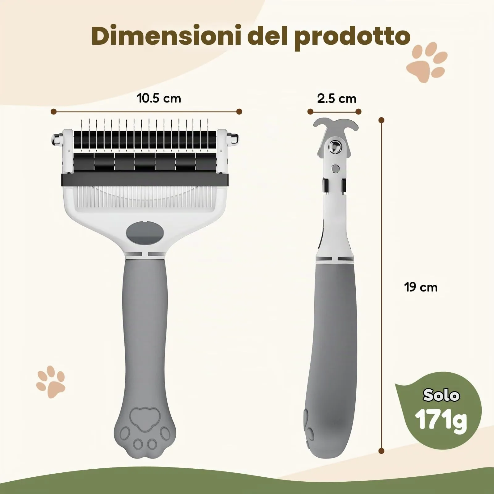 Zivacate 3-in-1 Spazzola per Cani & Spazzola per Gatti - immagine 5