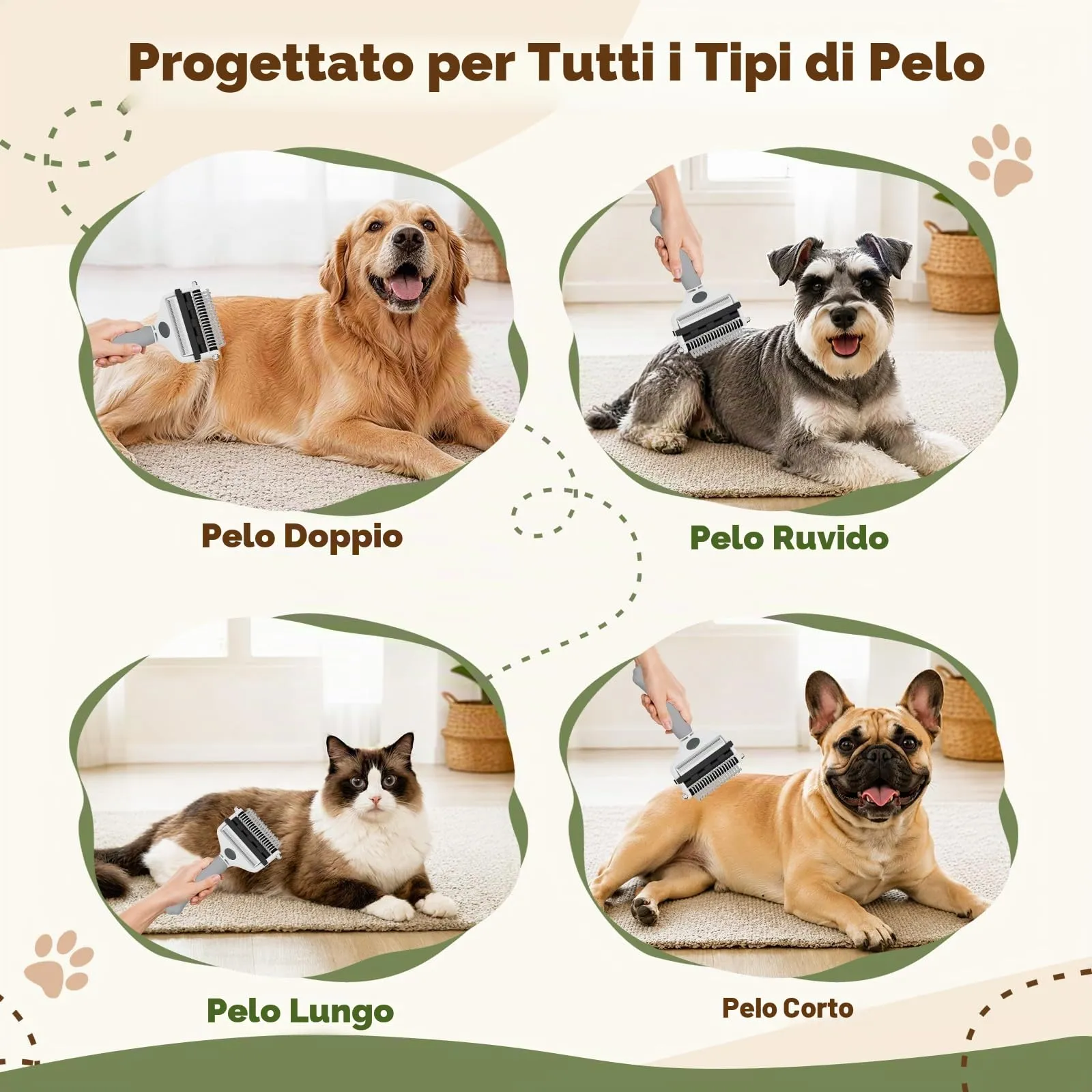 Zivacate 3-in-1 Spazzola per Cani & Spazzola per Gatti - immagine 9