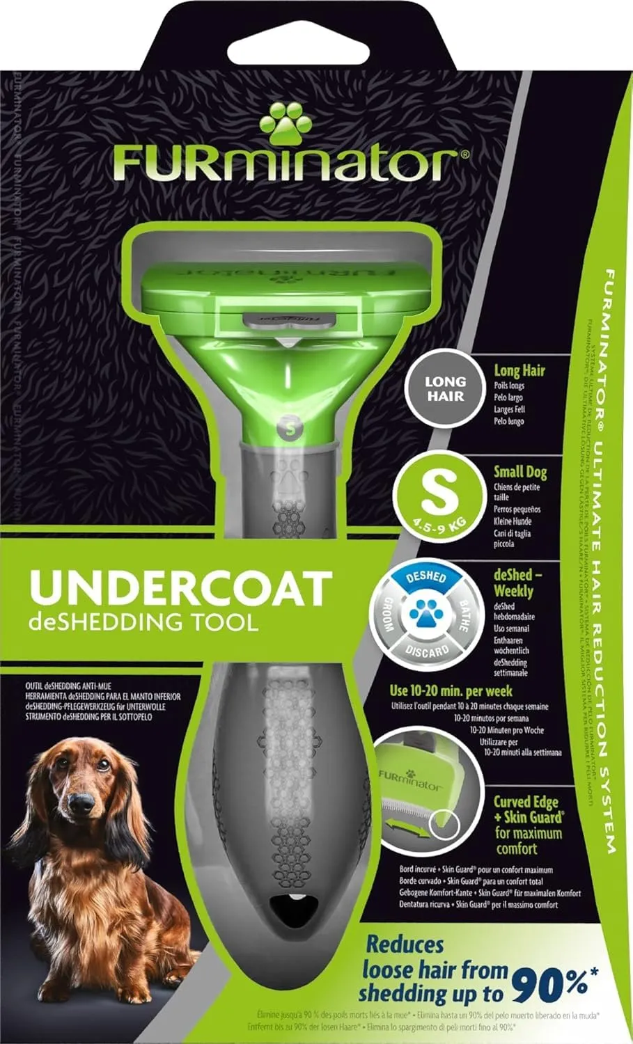 FURminator deShedding Tool S - Spazzola per cani piccoli, pelo lungo - immagine 2
