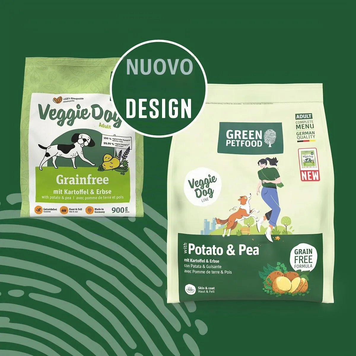 Green Petfood VeggieDog con patata e pisello (1 x 10 kg), per adulti, cibo secco di alta qualità per cani sensibili adulti, vegetariani e senza frumento, con deliziosa pasta di patata dolce - immagine 3