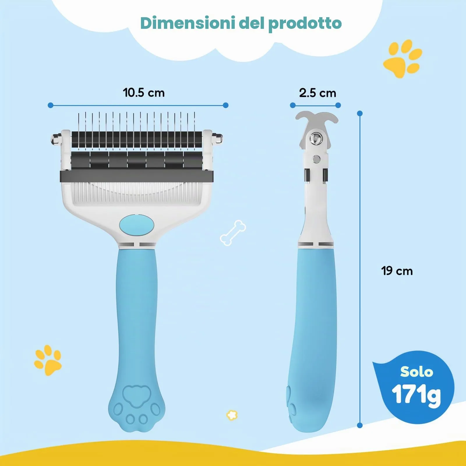 Zivacate 3-in-1 Spazzola per Cani & Spazzola per Gatti - immagine 5