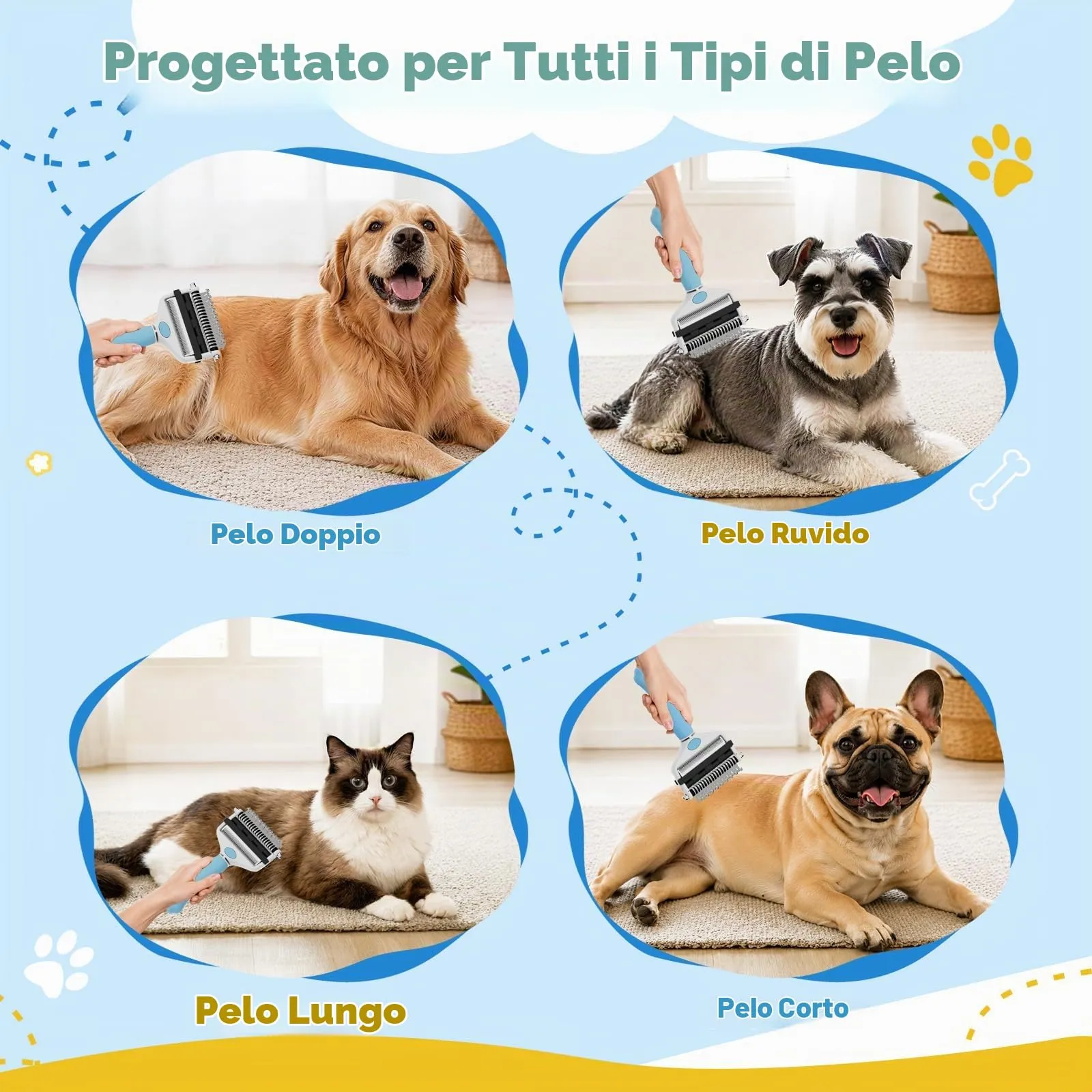 Zivacate 3-in-1 Spazzola per Cani & Spazzola per Gatti - immagine 9