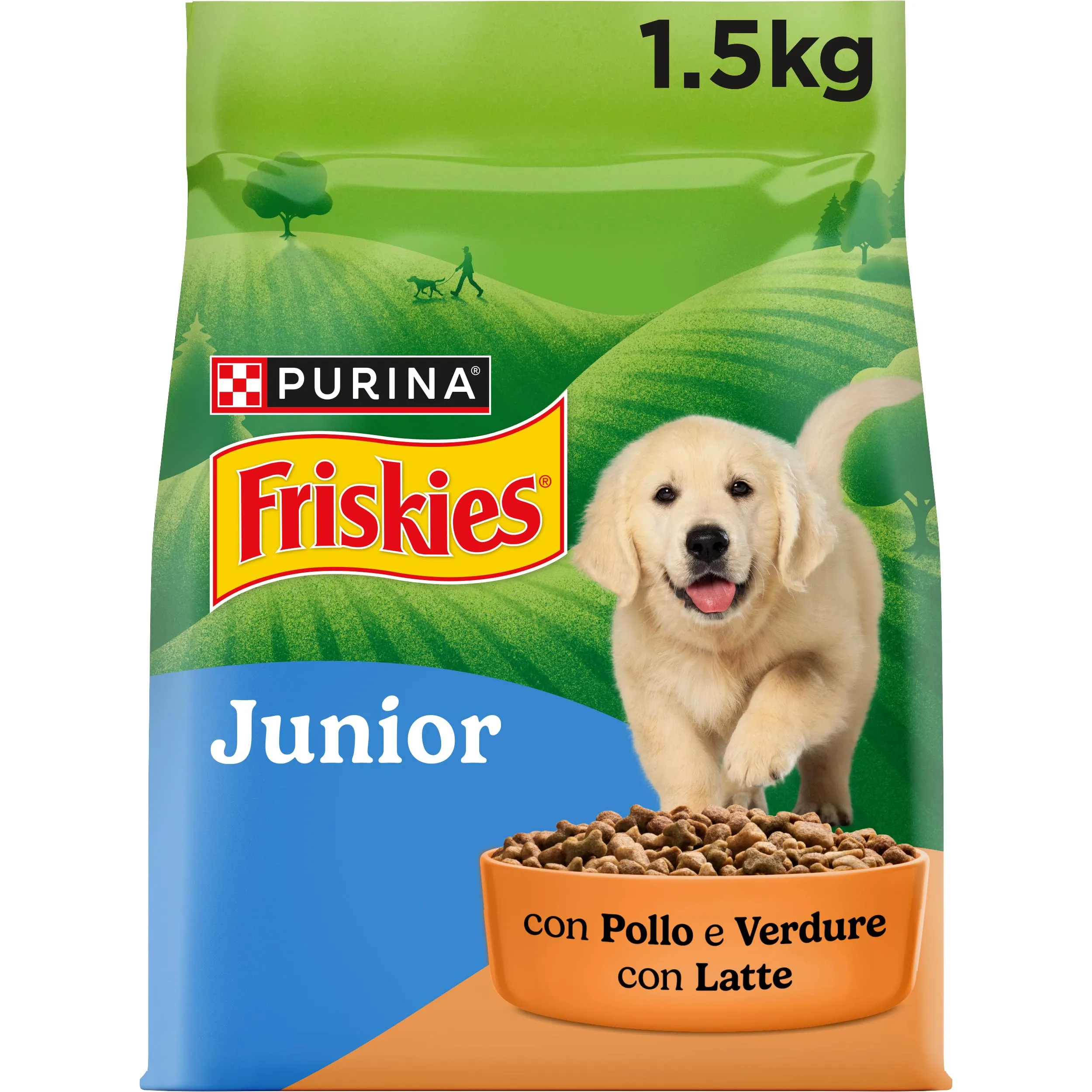 PURINA FRISKIES 5 Promesse Junior Crocchette per Cani Cuccioli con Pollo e Verdure 6 Sacchi da 1.5kg - immagine 3