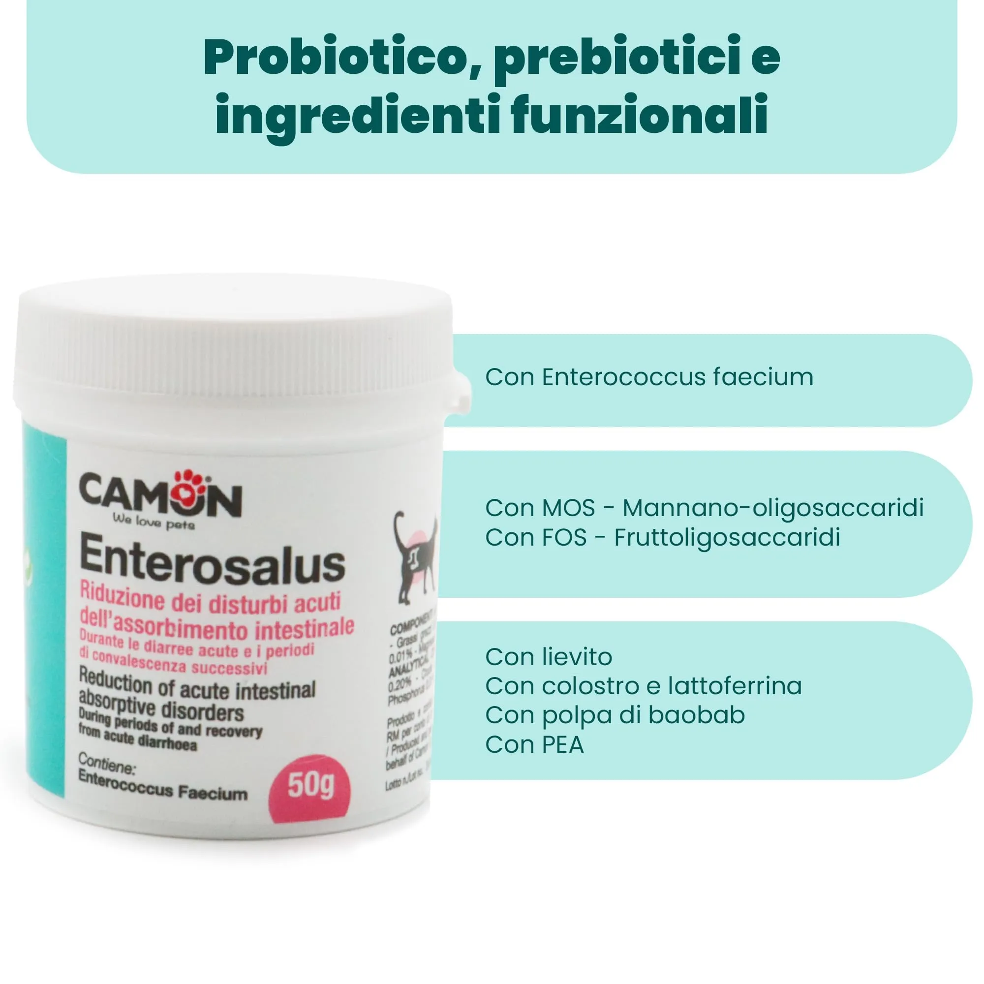 CAMON - Enterosalus Parnut Polvere 50g, Supporto alla Flora Intestinale - immagine 4