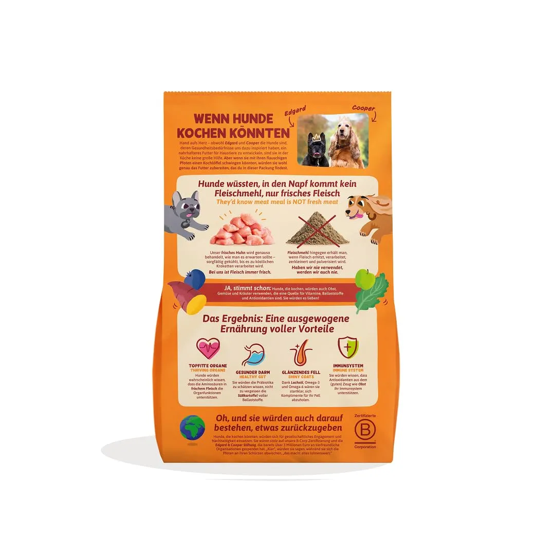 Edgard & Cooper Cibo secco per cani (pollo, 7 kg), senza cereali, ingredienti naturali e carne fresca, pieno di aminoacidi essenziali - immagine 2