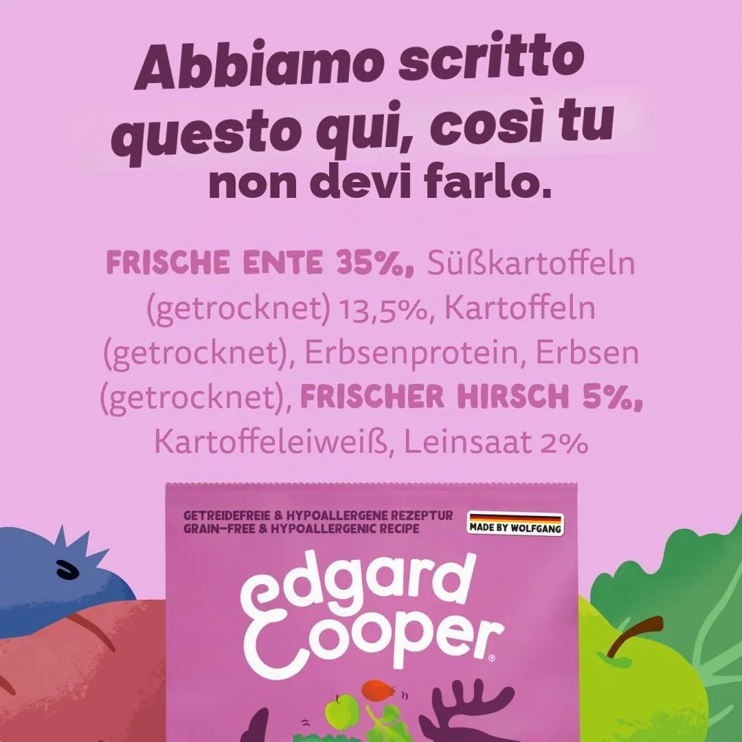 Edgard & Cooper Cibo secco per cani (cervo e anatra, 7 kg), senza cereali, ingredienti naturali e carne fresca, pieno di aminoacidi essenziali - immagine 7