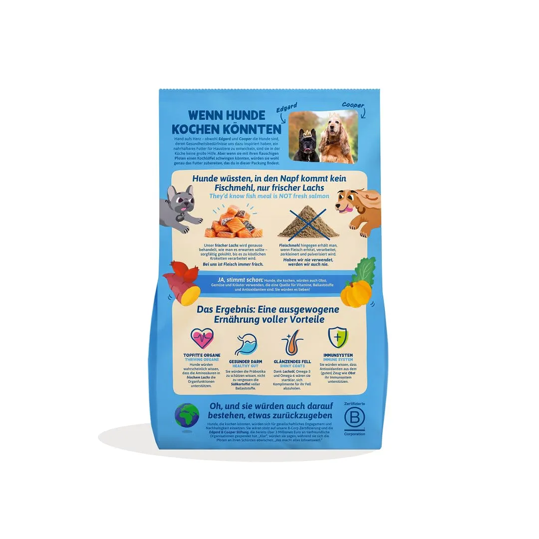 Edgard & Cooper - Cibo secco per cani (salmone, 7 kg), senza cereali, ingredienti naturali e carni fresche, pieno di aminoacidi essenziali - immagine 2