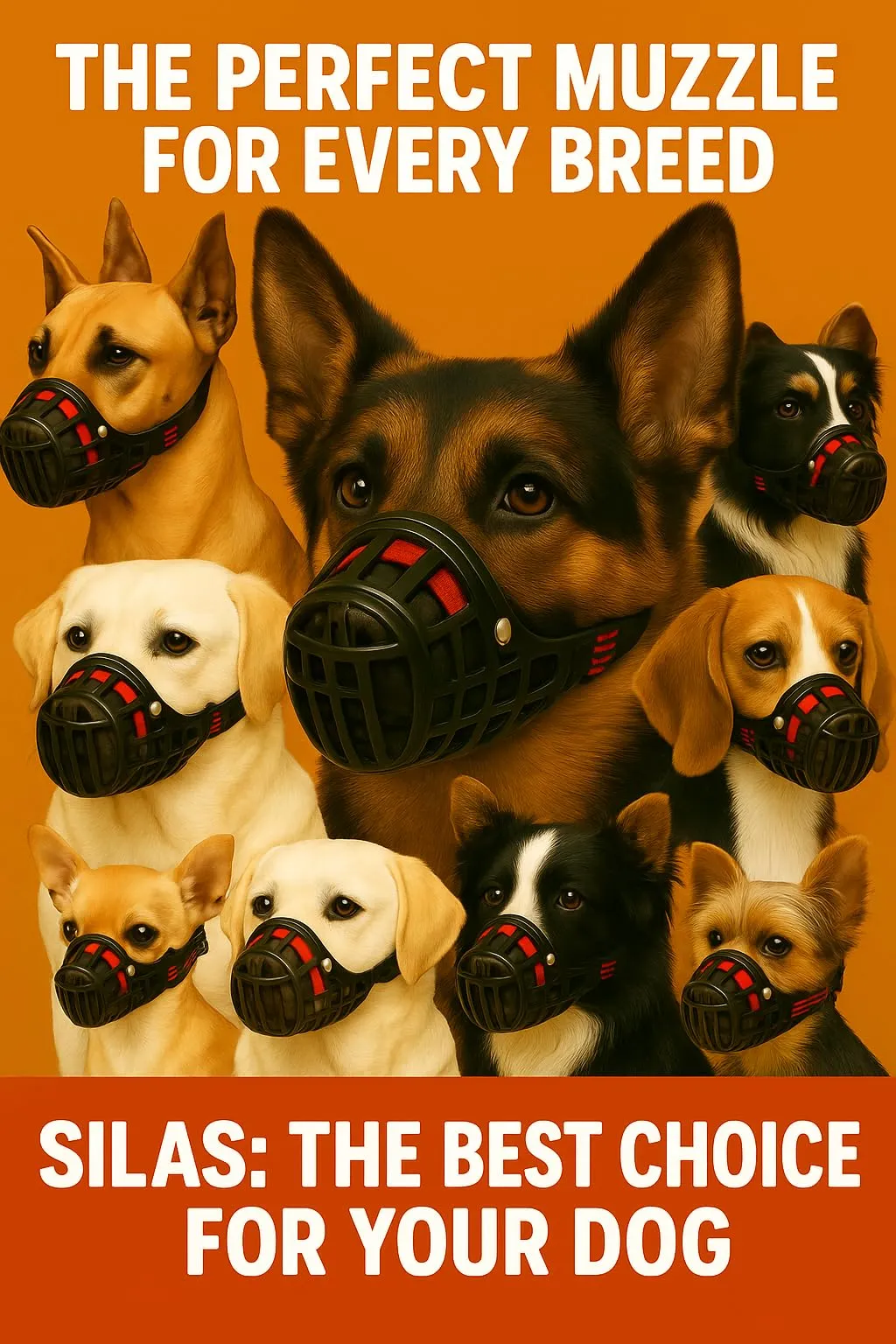 Museruola per cani – museruola cani taglia L – in plastica leggera e regolabile – comfort e sicurezza – per passeggiate, addestramento e viaggi – Flamingo Museruola Silas L - immagine 5