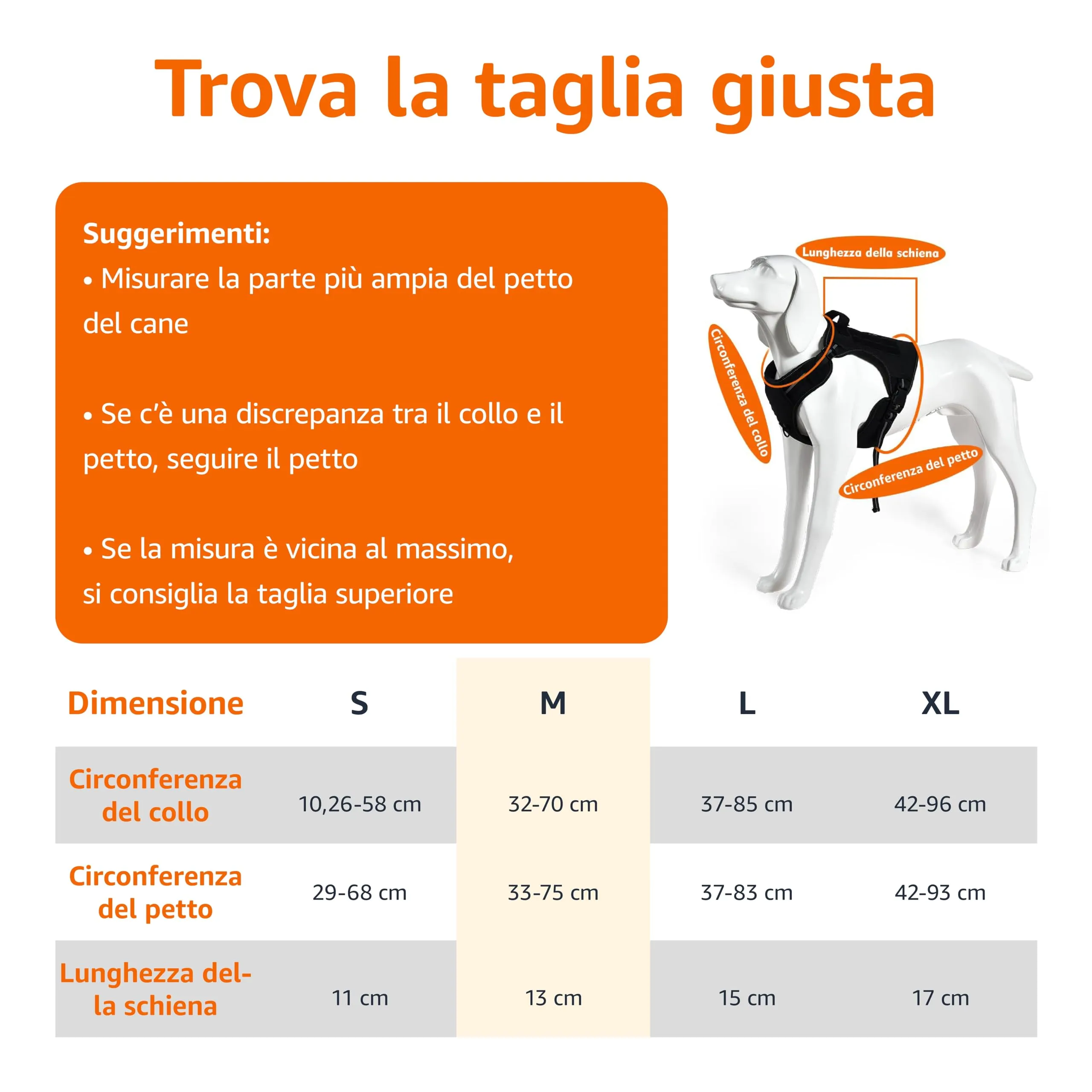 Amazon Basics Pettorina a gilet per cani regolabile, anti-trazione, imbottita, morbida, con strisce riflettenti, nera, misura Medio - immagine 7