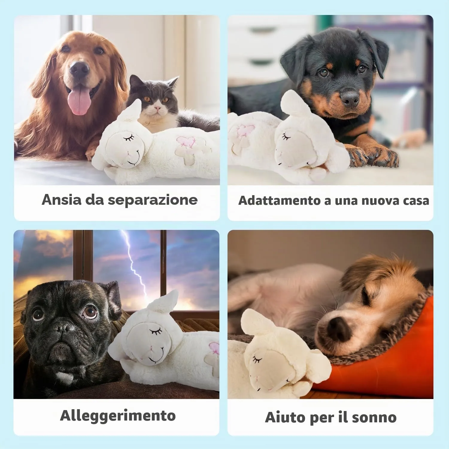 All For Paws All For Paws Tutto per Paws Afp Little Buddy - Battito Cardiaco Pecora Bianco - immagine 3
