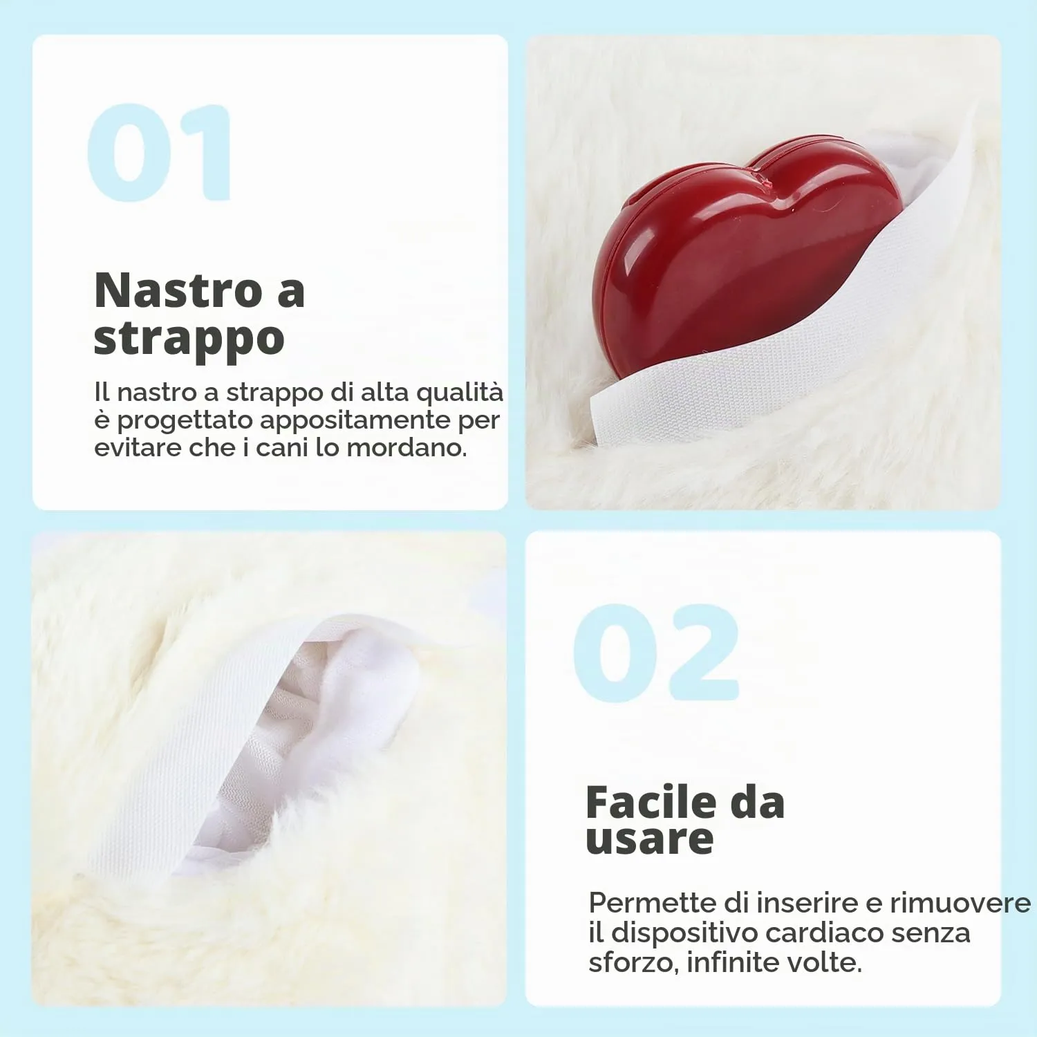 All For Paws All For Paws Tutto per Paws Afp Little Buddy - Battito Cardiaco Pecora Bianco - immagine 7