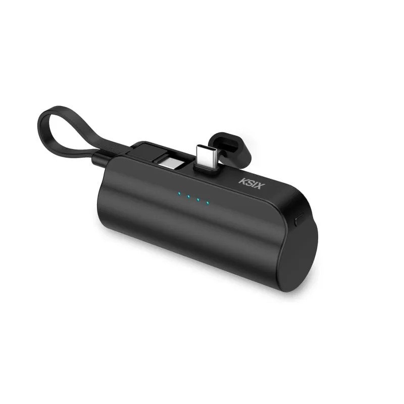 Power Bank Ksix 5000 mAh 12 W Apta per aereo Nero - immagine 1