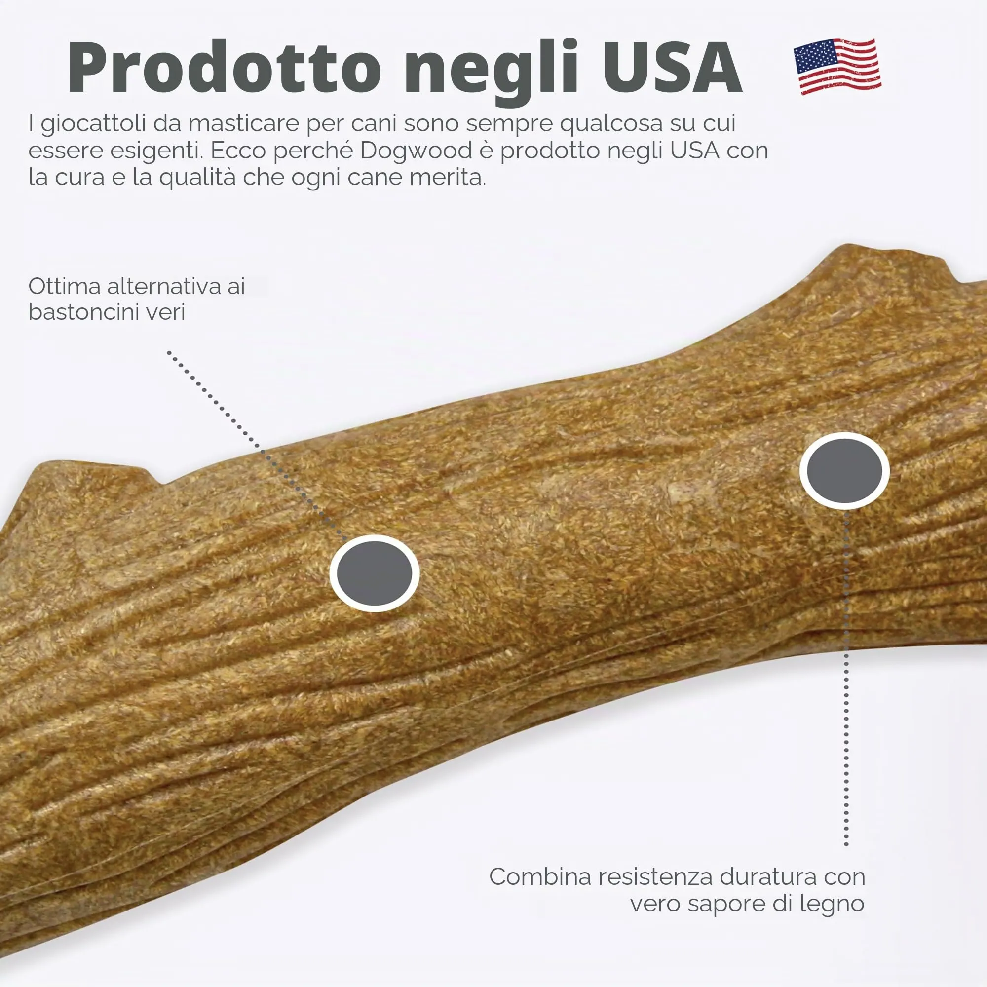 Petstages Dogwood - Gioco da masticare per cani - bastoncino - alternativa al legno - XS - immagine 2