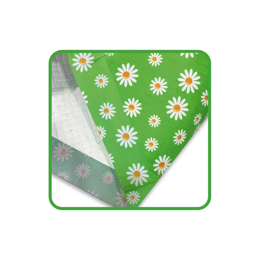Croci Super Nappy Daisy - Tappetini Igienici per Cani 57X54 cm 30 Pezzi - Traverse Cani e Animali Domestici, per Pipi Cane e Gatto Ultra Assorbenti Usa e Getta, Antiodore e Profumati - immagine 3