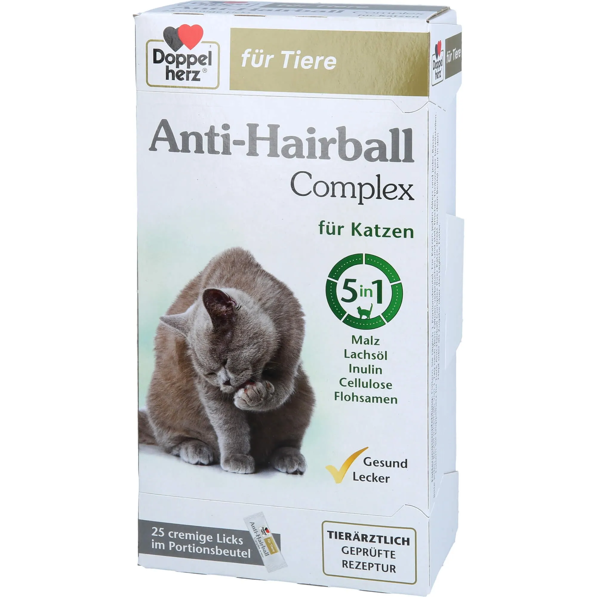Doppelherz Complesso Anti-Hairball per Gatti - Promuove la finitura naturale dei peli inghiottiti e riduce le palle di pelo - 25 leccate - immagine 2