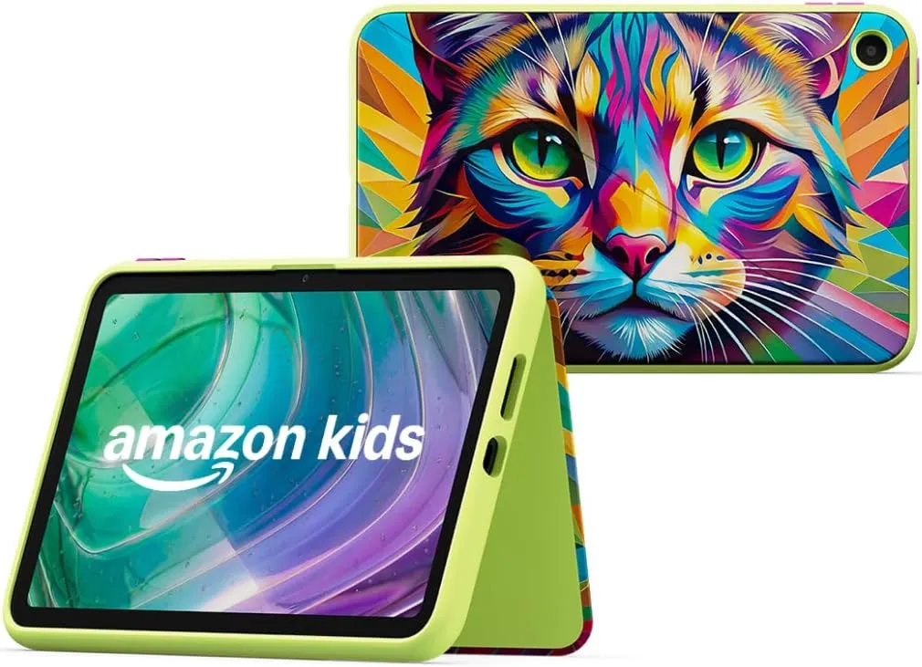 Amazon Kids Tablet 8 (ultimo modello) B0fsvxctwn gatto arcobaleno - immagine 1
