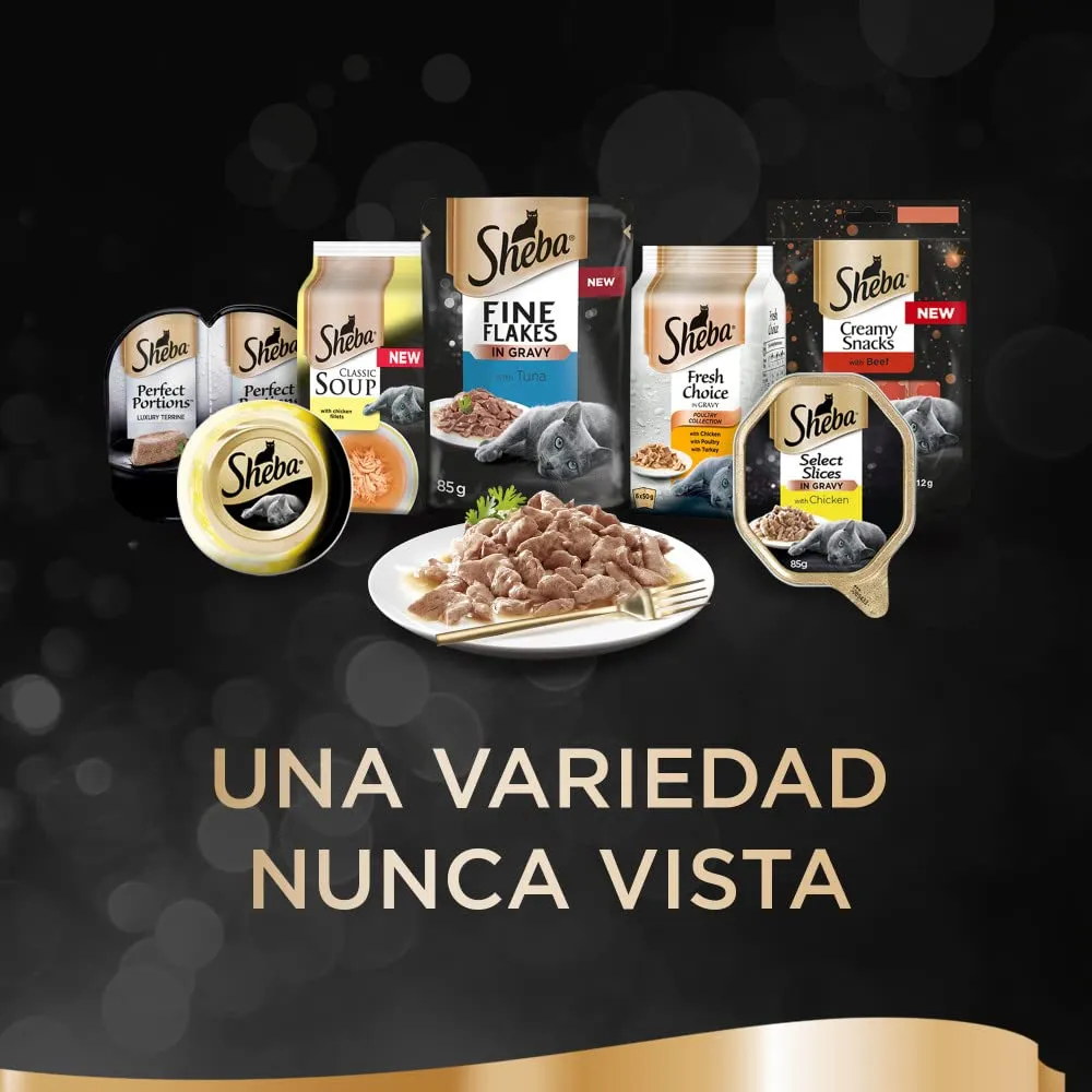 Sheba - Filettini in salsa per gatti adulti, cibo umido per gatti, selezione al pesce (48 confezioni salva-freschezza da 85 g) - immagine 6