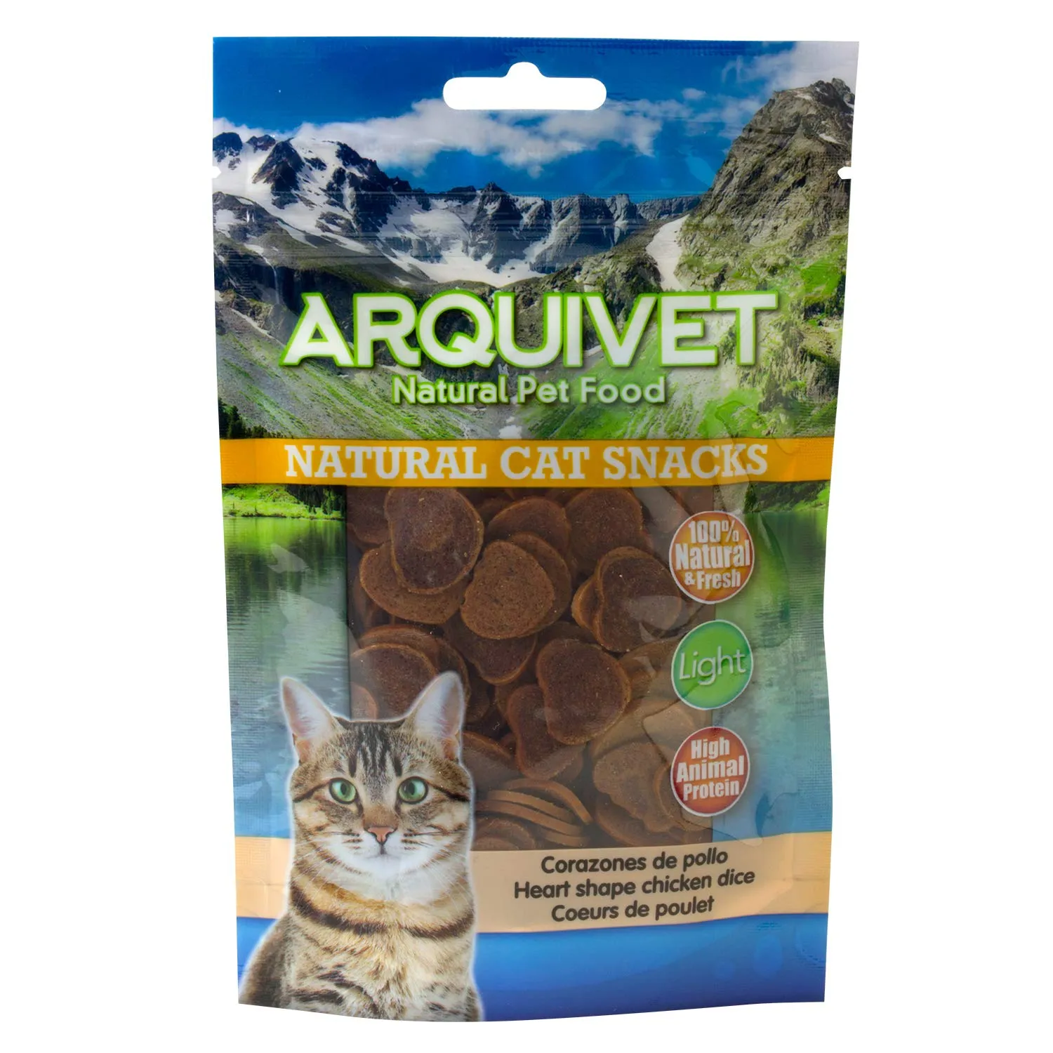 ARQUIVET Cuori di pollo - 50 gr - Snack 100% naturali per gatti - Prodotto a basso contenuto di grassi, leggero - Natural Cat Snacks - immagine 3