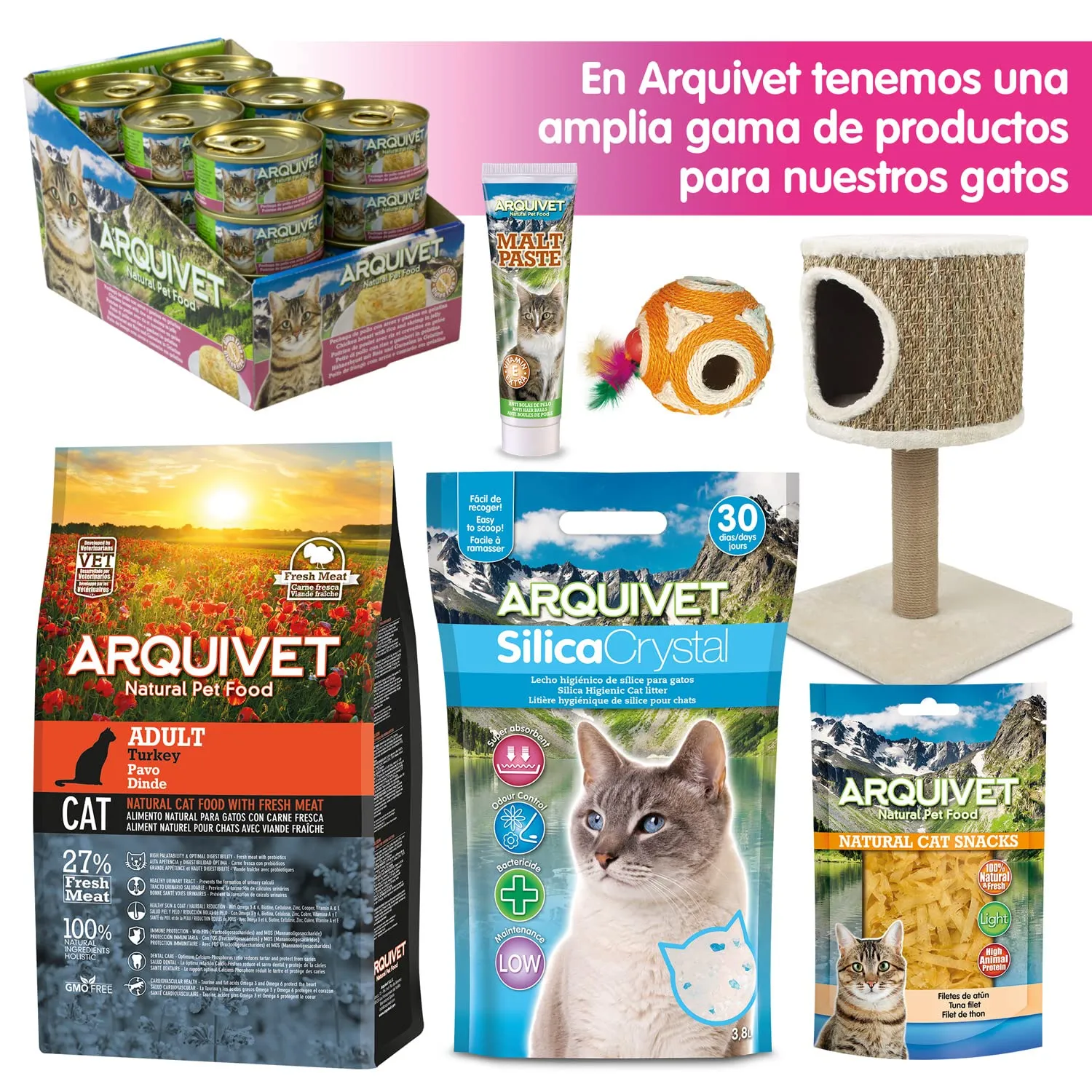 ARQUIVET Cubetti di pollo 50 gr per gatti - Snack 100% naturali per gatti - Prodotto a basso contenuto di grassi, leggero - Natural Cat Snacks - immagine 3
