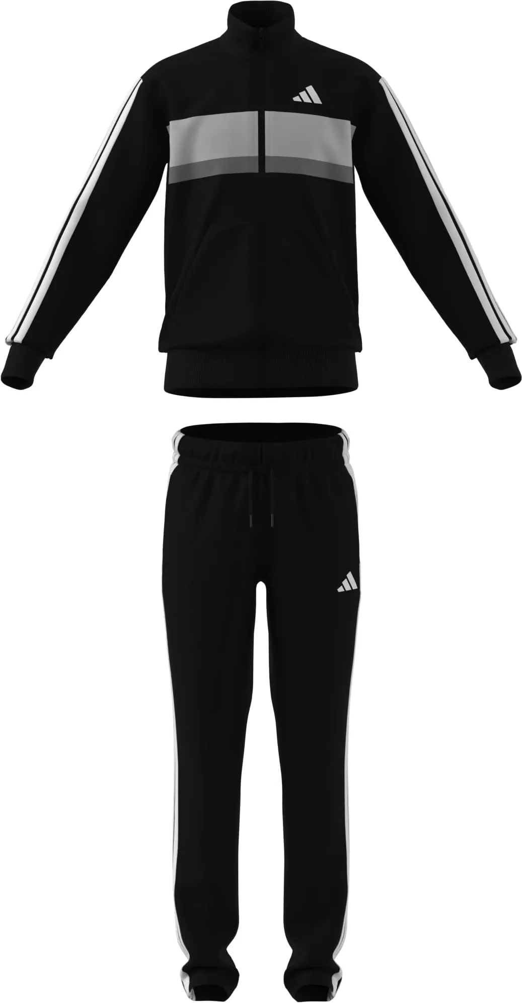 adidas Unisex - Bambini e ragazzi Seasonal Essentials Tiberio 3 Stripes Tricot Track Suit, Collegiate Green/White, 9-10 Years - immagine 7