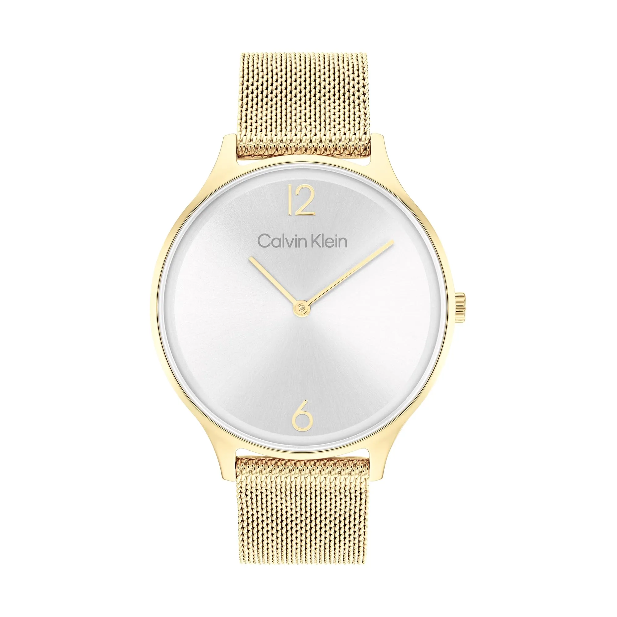 Calvin Klein Orologio Analogico al Quarzo da Donna Collezione TIMELESS MESH 38MM con Cinturino in Maglia Metallica in Acciaio Inossidabile di Colore Dorato - 25200003 - immagine 1