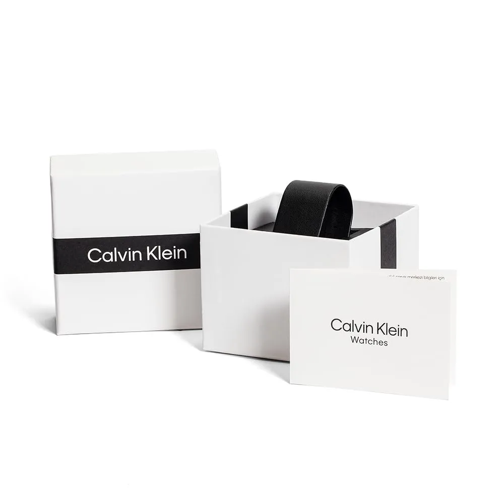 Calvin Klein Orologio Analogico al Quarzo da Donna Collezione TIMELESS MESH 38MM con Cinturino in Maglia Metallica in Acciaio Inossidabile di Colore Dorato - 25200003 - immagine 5