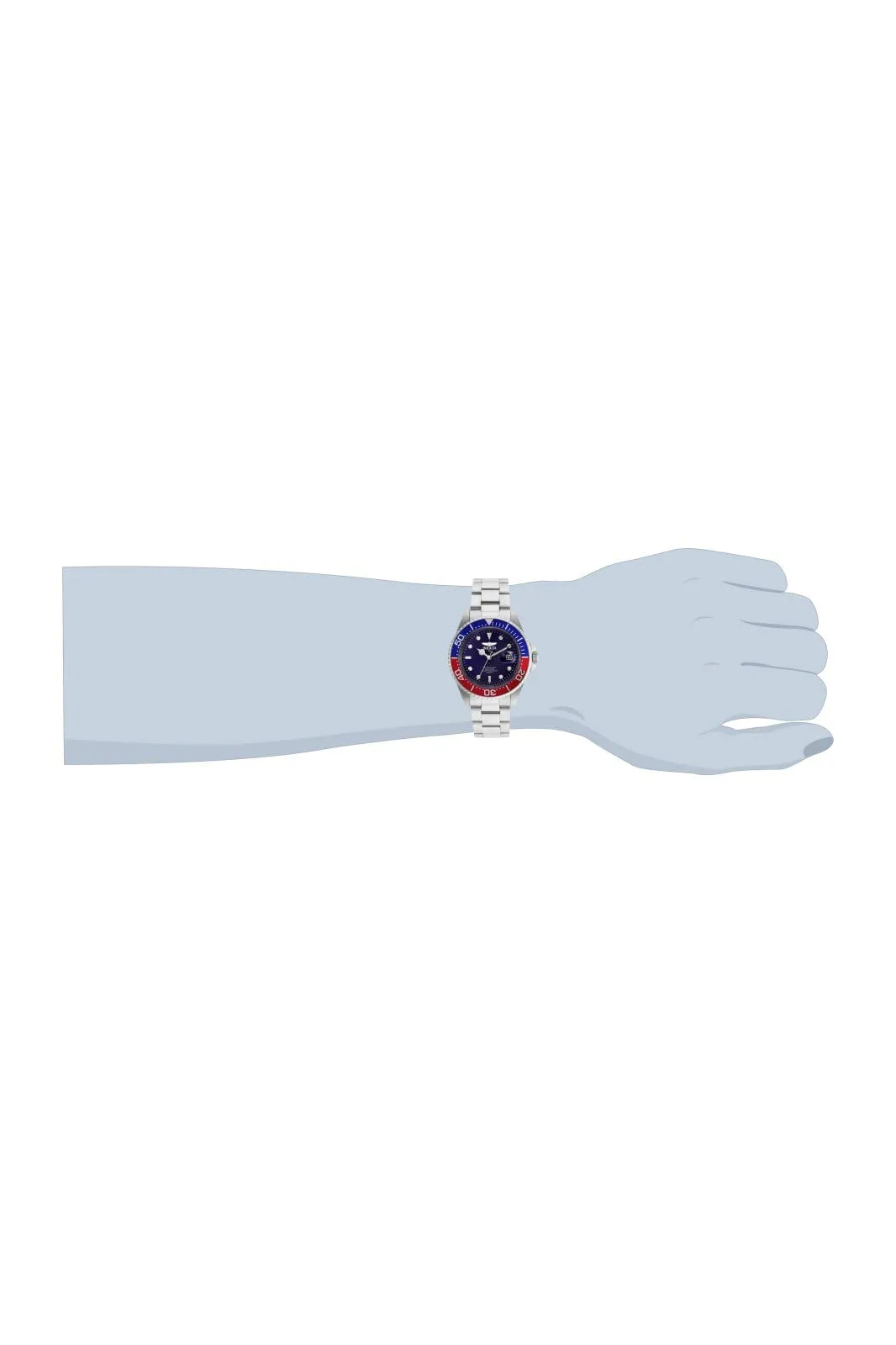 Invicta Pro Diver - Orologio da uomo in acciaio inossidabile con movimento al quarzo - 40 mm, Rosso / Blu - immagine 4
