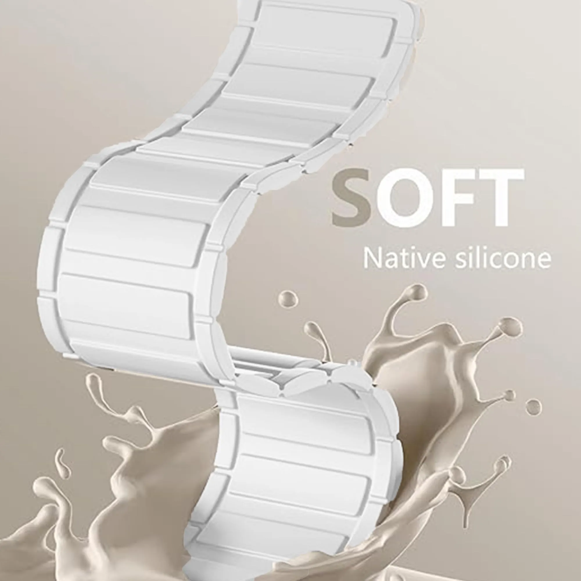 Blueshaweu Cinturino da 18 mm, 20 mm, 22 mm, compatibile con Ice-Watch, serie Ice Smart, morbido silicone, completamente magnetico, regolabile, compatibile con Smart Serie, 22mm, Silicone, Nessuna - immagine 6