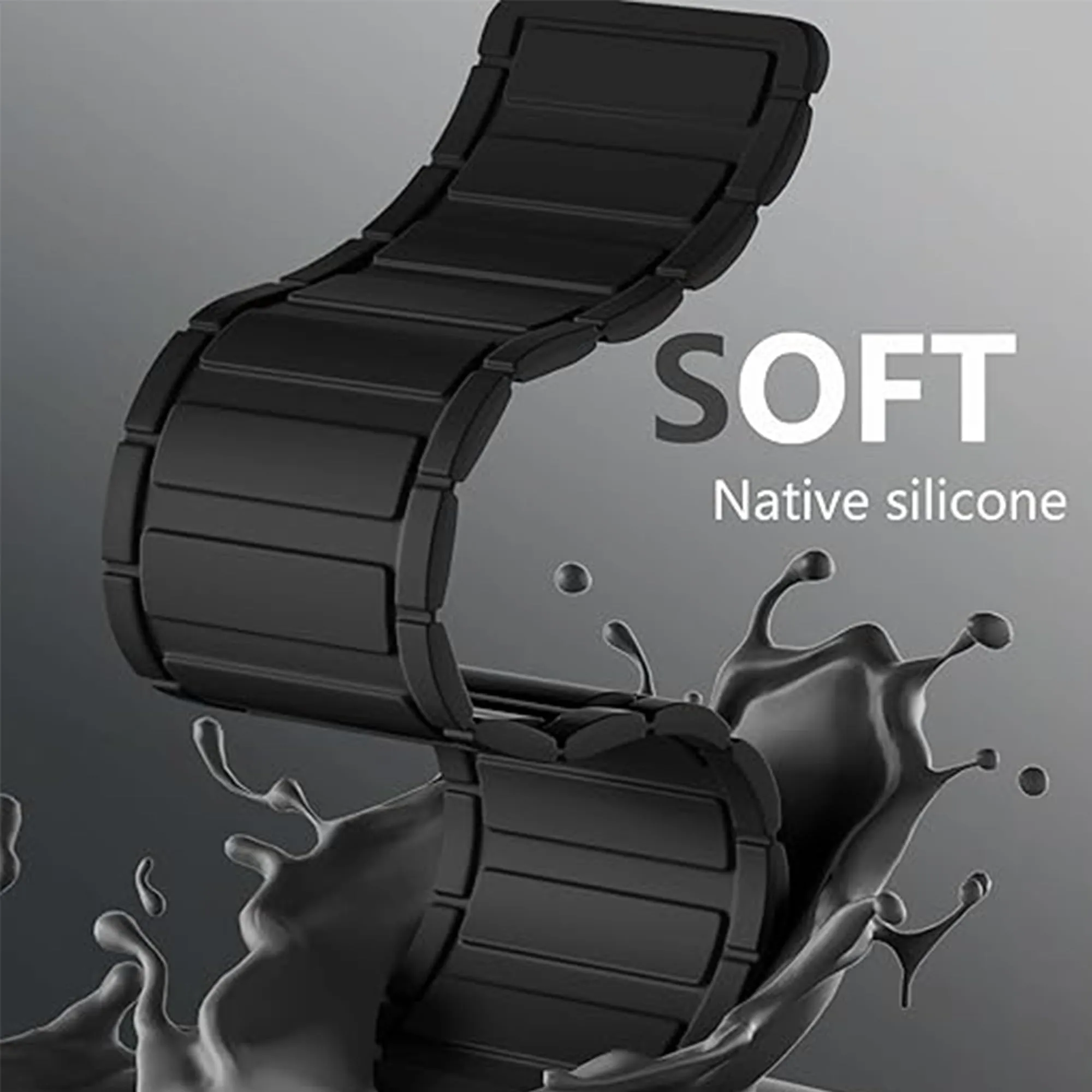 Blueshaweu Cinturino da 18 mm, 20 mm, 22 mm, compatibile con Ice-Watch, serie Ice Smart, morbido silicone, completamente magnetico, regolabile, compatibile con Smart Serie, 20mm, Silicone, Nessuna - immagine 8