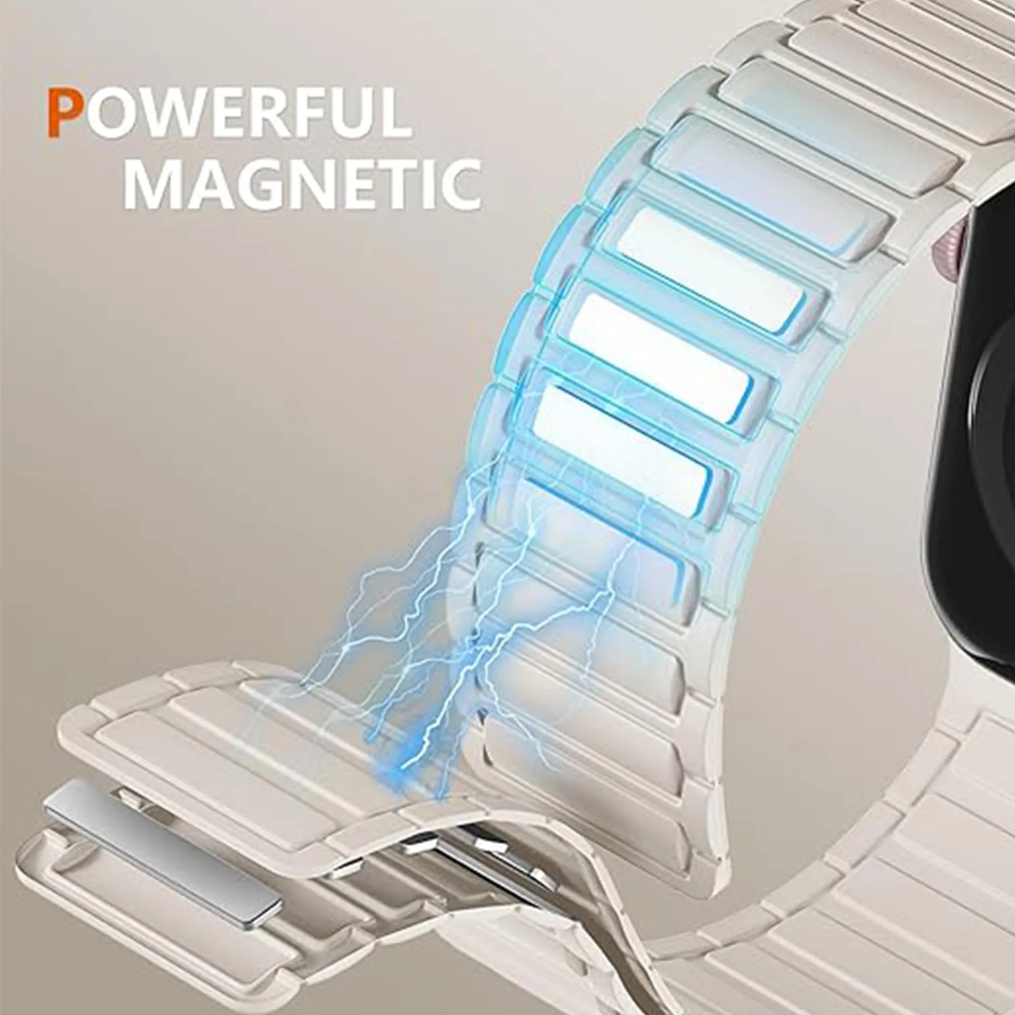 Blueshaweu Cinturino da 18 mm, 20 mm, 22 mm, compatibile con Ice-Watch, serie Ice Smart, morbido silicone, completamente magnetico, regolabile, compatibile con Smart Serie, 20mm, Silicone, Nessuna - immagine 5