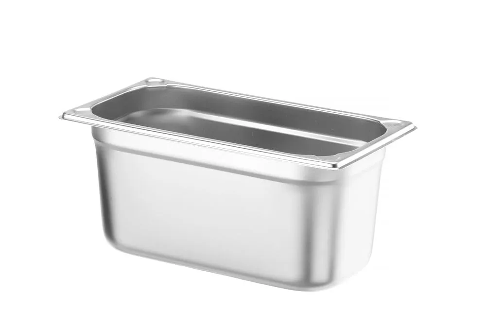 HENDI Contenitore Gastronorm GN 1/3, Kitchen Line, resistenza termica -40 °C a 250 °C, adatto a forno e bagnomaria, 5,7L, 325x176x(H) 150mm, acciaio inox - immagine 2