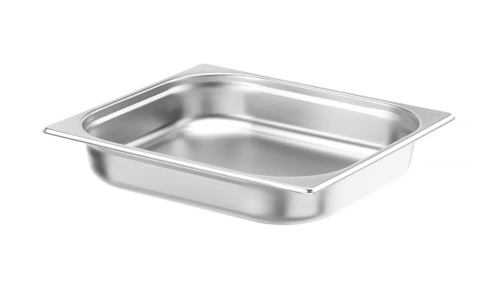 HENDI Contenitore Gastronorm GN 2/3, Budget Line, resistenza termica -40 °C a 250 °C, per forno e bagnomaria, 5,5L, 354x325x(H) 65mm, acciaio inox - immagine 2