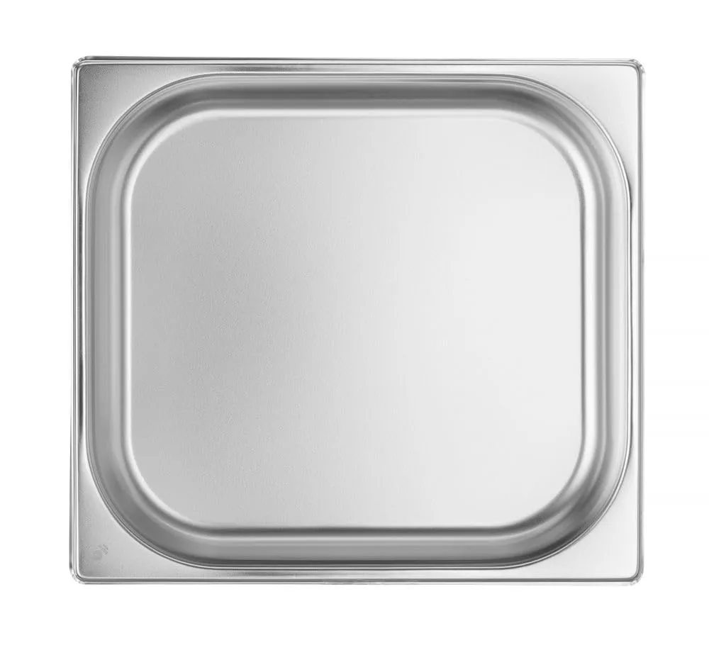 HENDI Contenitore Gastronorm GN 2/3, Budget Line, resistenza termica -40 °C a 250 °C, per forno e bagnomaria, 5,5L, 354x325x(H) 65mm, acciaio inox - immagine 3