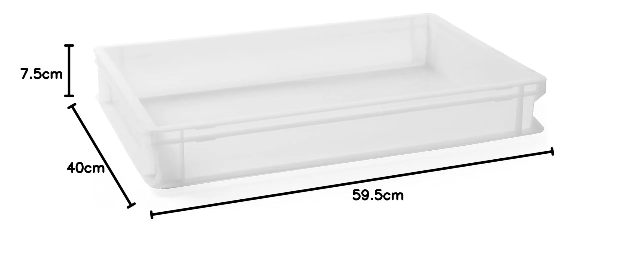 HENDI Cassetta per lievitazione pizza e pane, 14L, contenitore per alimenti impasto, impilabile, senza coperchio, cassetta portaimpasto, senza BPA, 600x400x(H) 75mm, HDPE - immagine 2