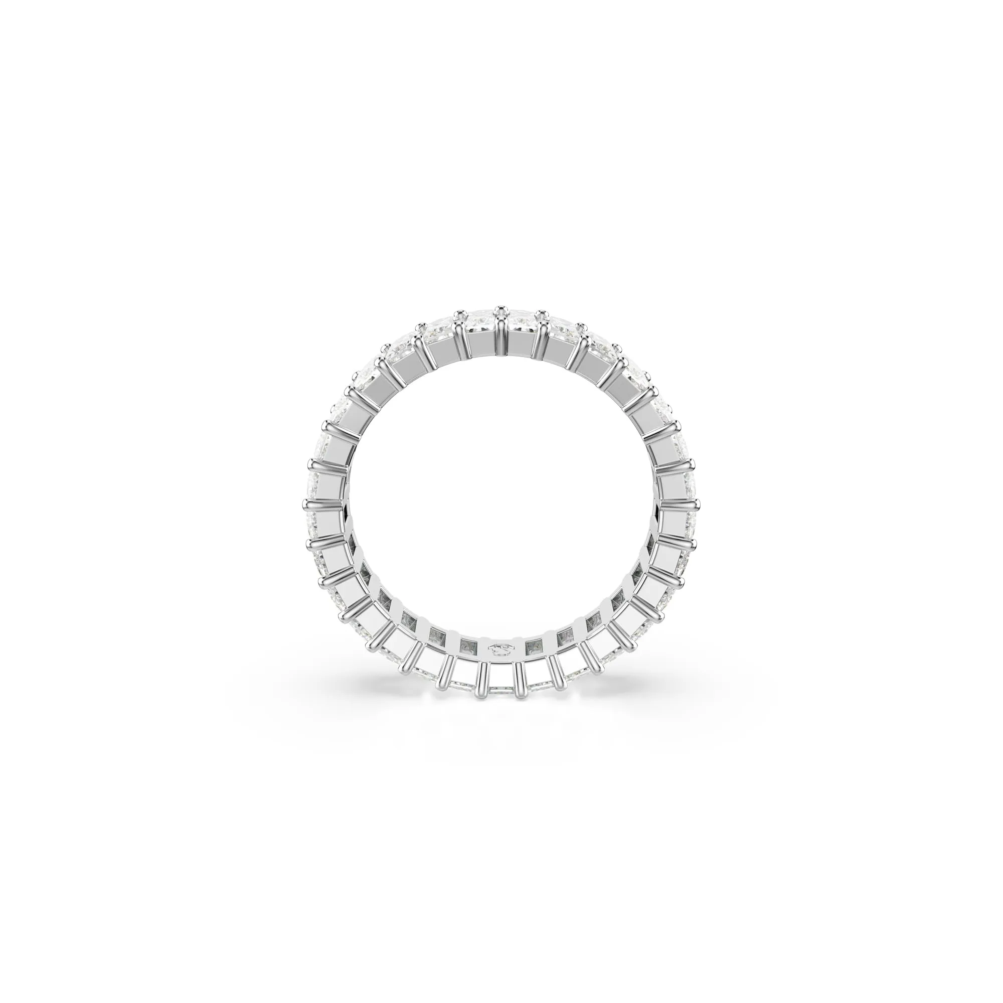 Swarovski Anello Matrix, Taglio baguette, Bianco, Placcato rodio - immagine 4