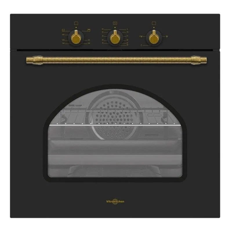 Forno da Incasso Vitrokitchen HG602RN Pulizia Manuale 52L Grill Ventilato Antracite - immagine 1