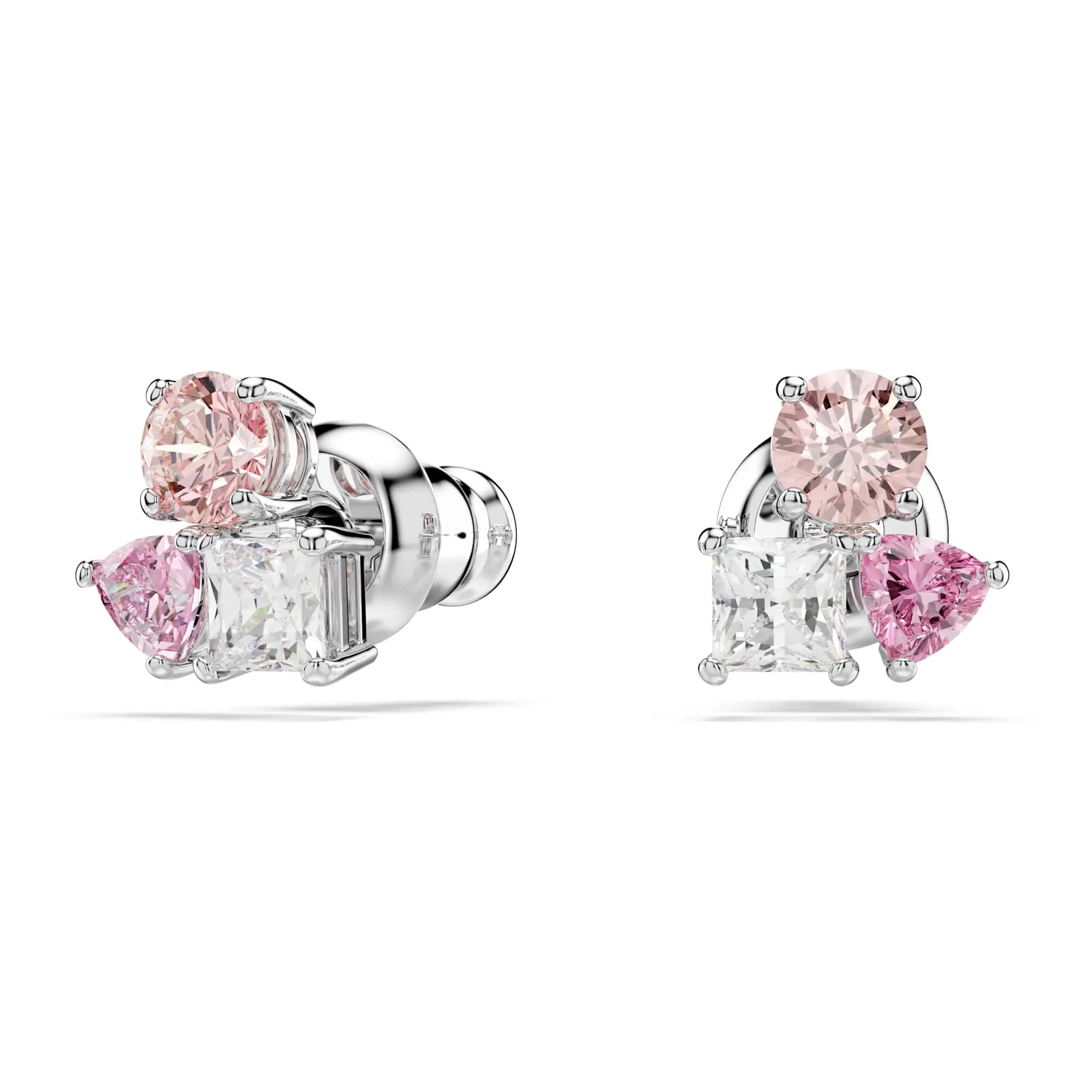 Swarovski Orecchini a lobo Mesmera, Taglio misto, Rosa, Placcato rodio - immagine 2