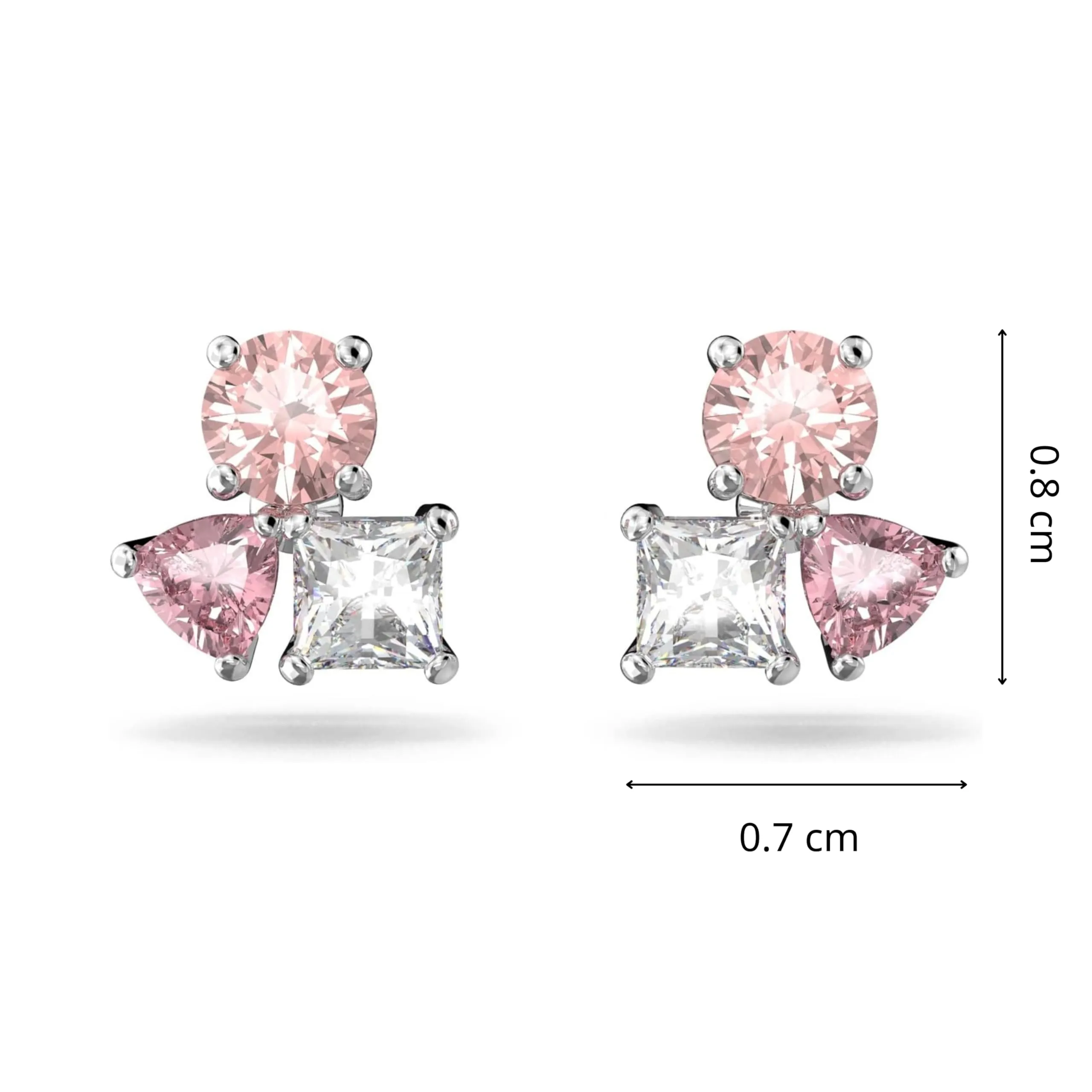 Swarovski Orecchini a lobo Mesmera, Taglio misto, Rosa, Placcato rodio - immagine 5