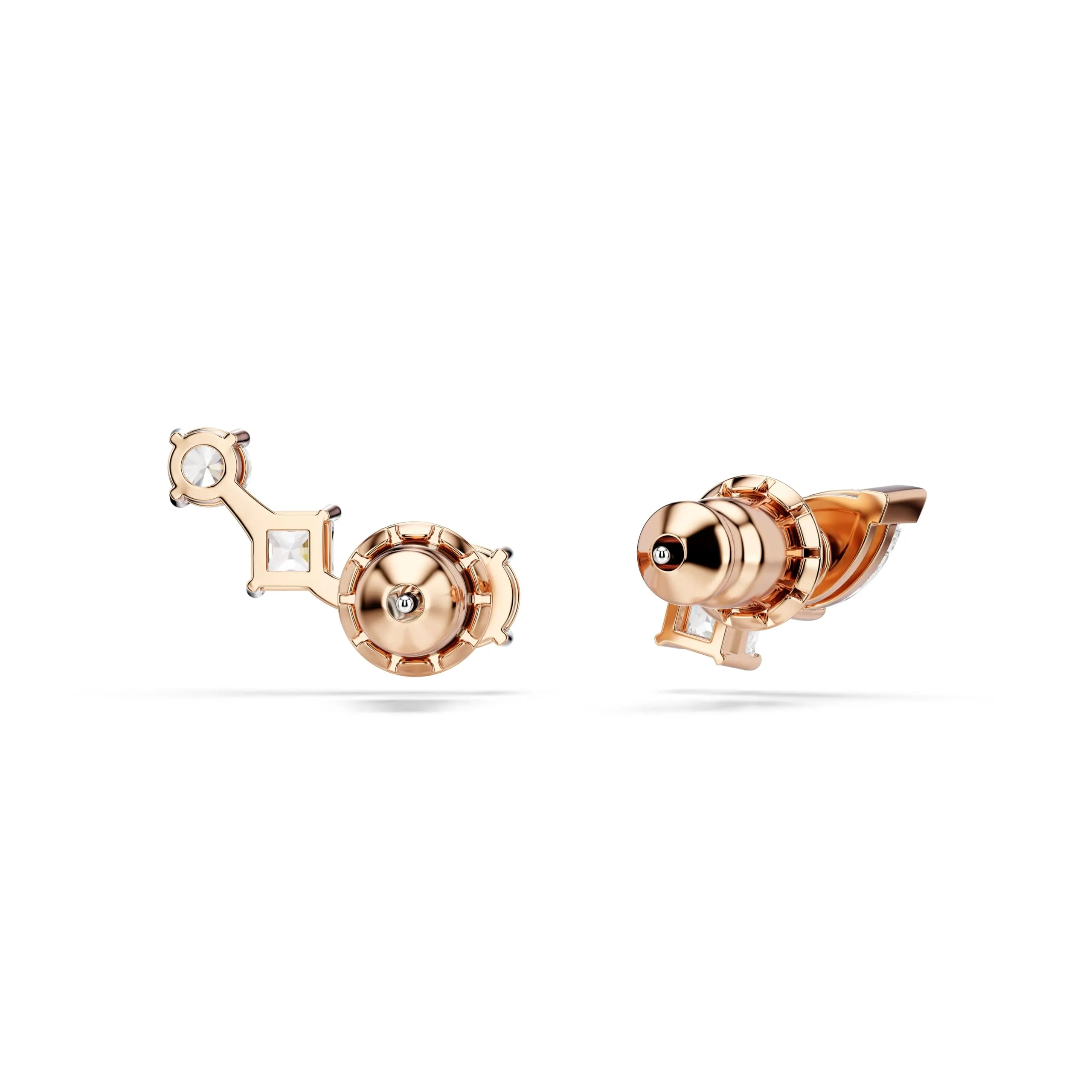 Swarovski Orecchini a lobo Mesmera, Design asimmetrico, Bianchi, Placcato color oro rosa - immagine 4